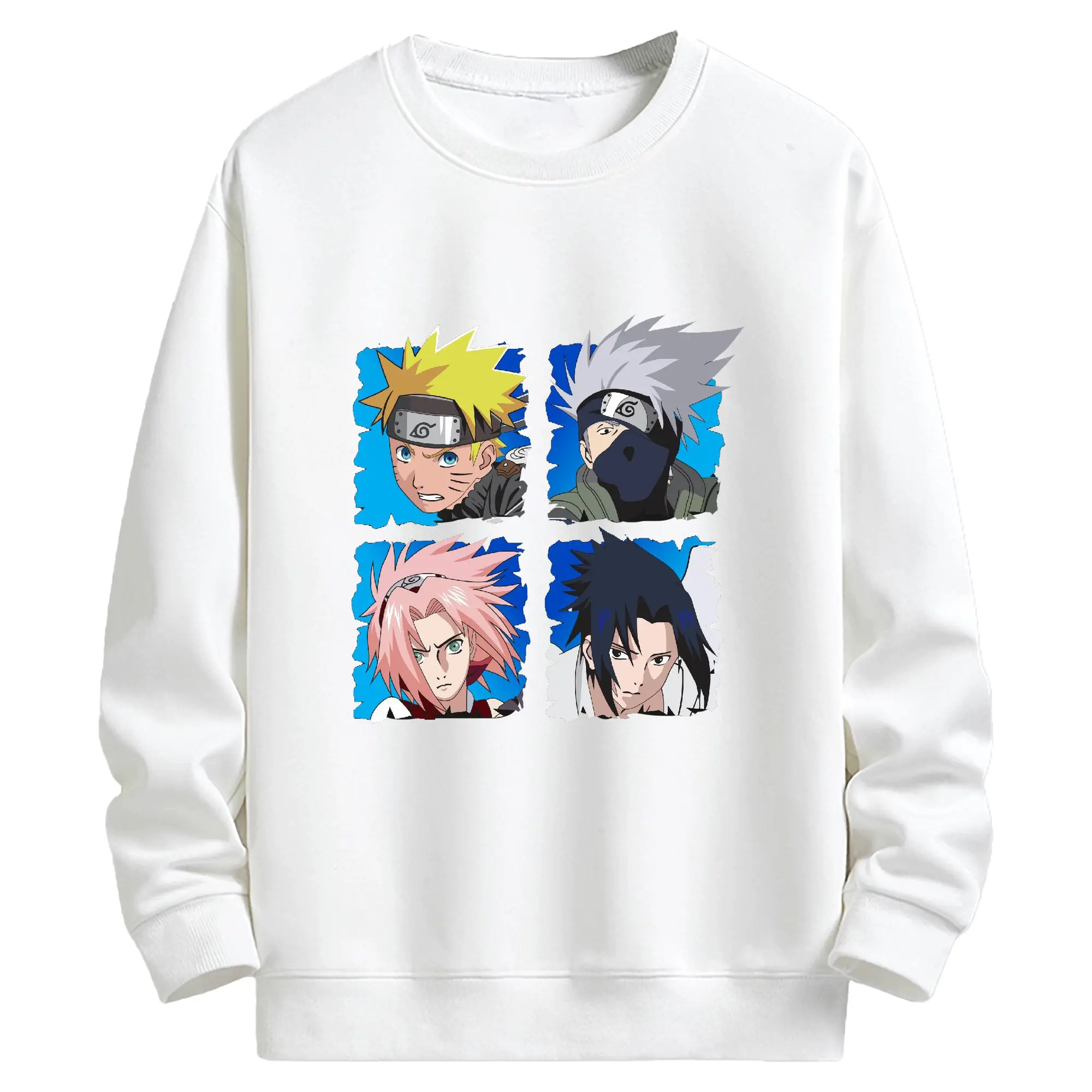 ナルト グッズ うずまき ナルト - キッズ クルーネックスウェットシャツ ・ フロントプリント ・ 綿80％ ポリエステル20％ ・ 快適 通学 スポーツ 日常使い お散歩用