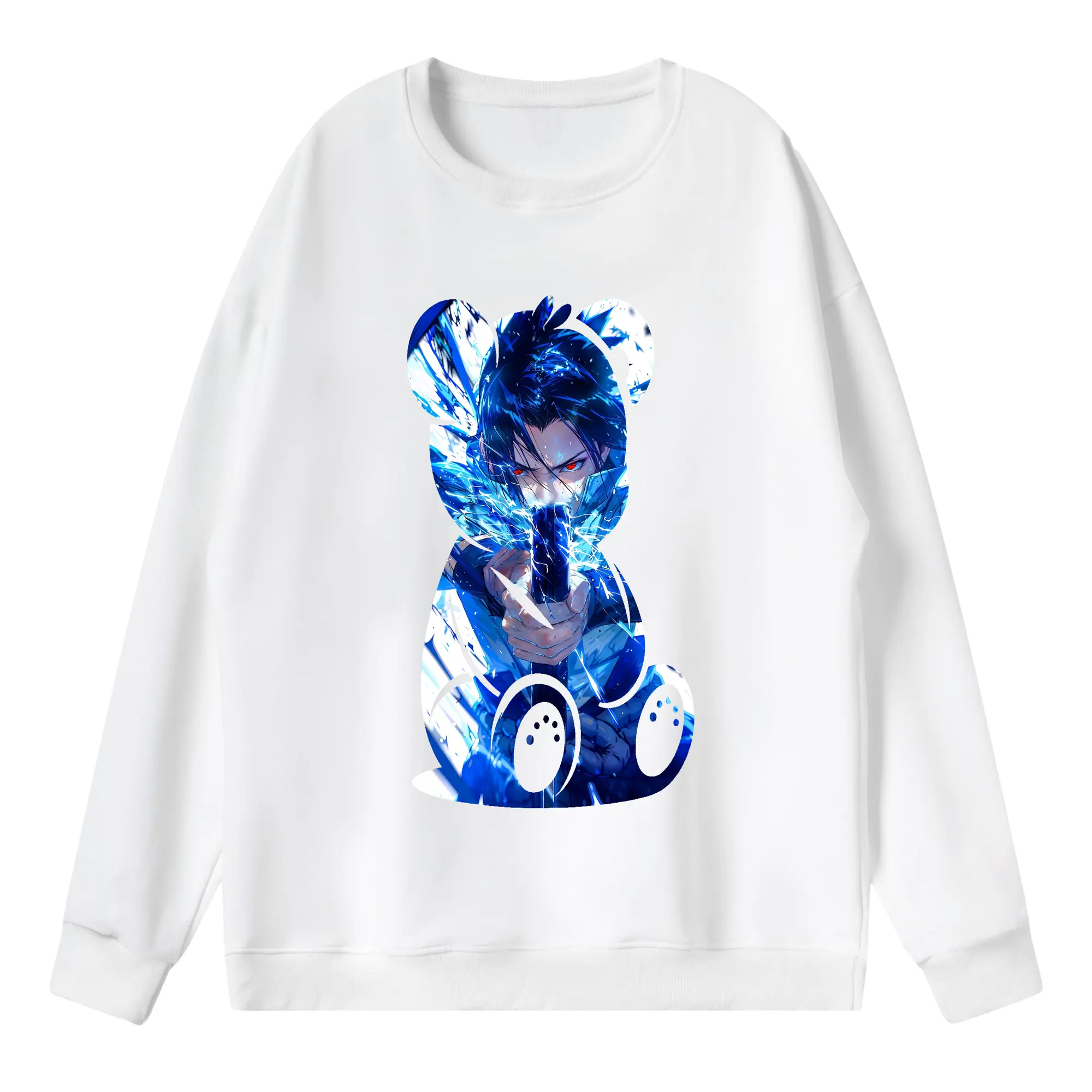 ナルト グッズ うちは サスケ - 薄手 クルーネック スウェット 裏毛260g · ポリエステル 春秋向け カジュアル 男女兼用 · トレーナー デイリー スポーツ 散歩に最適