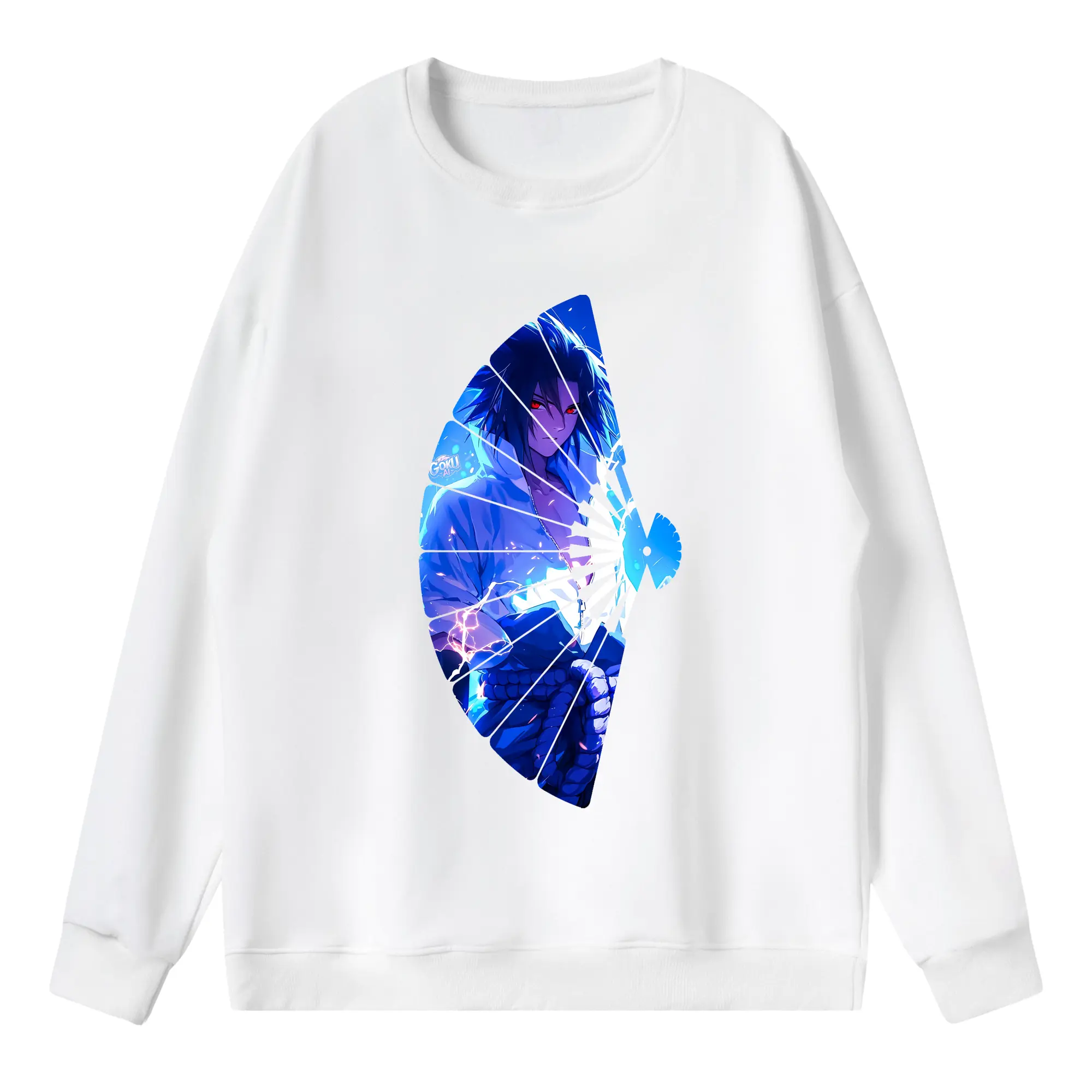 ナルト グッズ うちは サスケ - 薄手 クルーネック スウェット 裏毛260g · ポリエステル 春秋向け カジュアル 男女兼用 · トレーナー デイリー スポーツ 散歩に最適