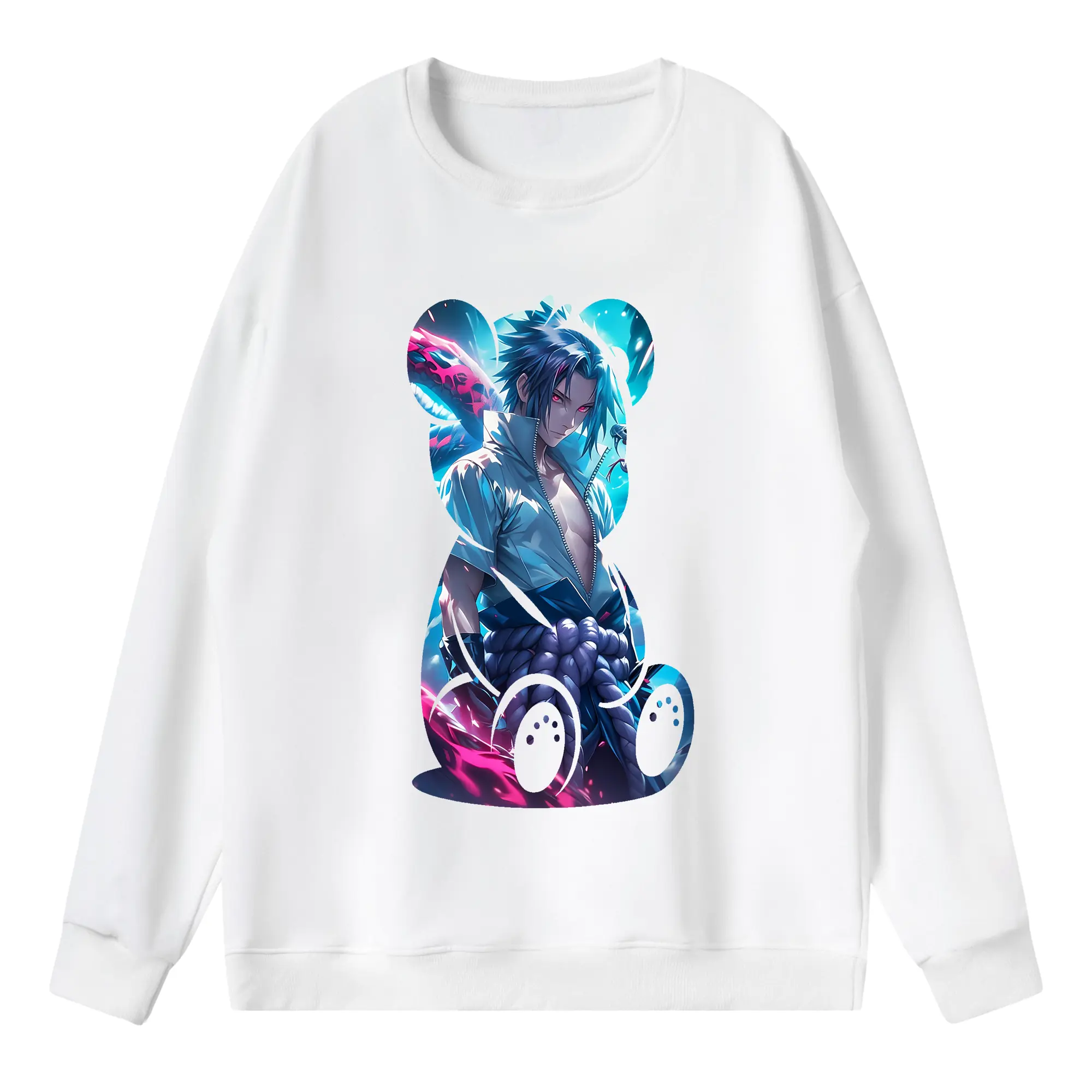 ナルト グッズ うちは サスケ - 薄手 クルーネック スウェット 裏毛260g · ポリエステル 春秋向け カジュアル 男女兼用 · トレーナー デイリー スポーツ 散歩に最適