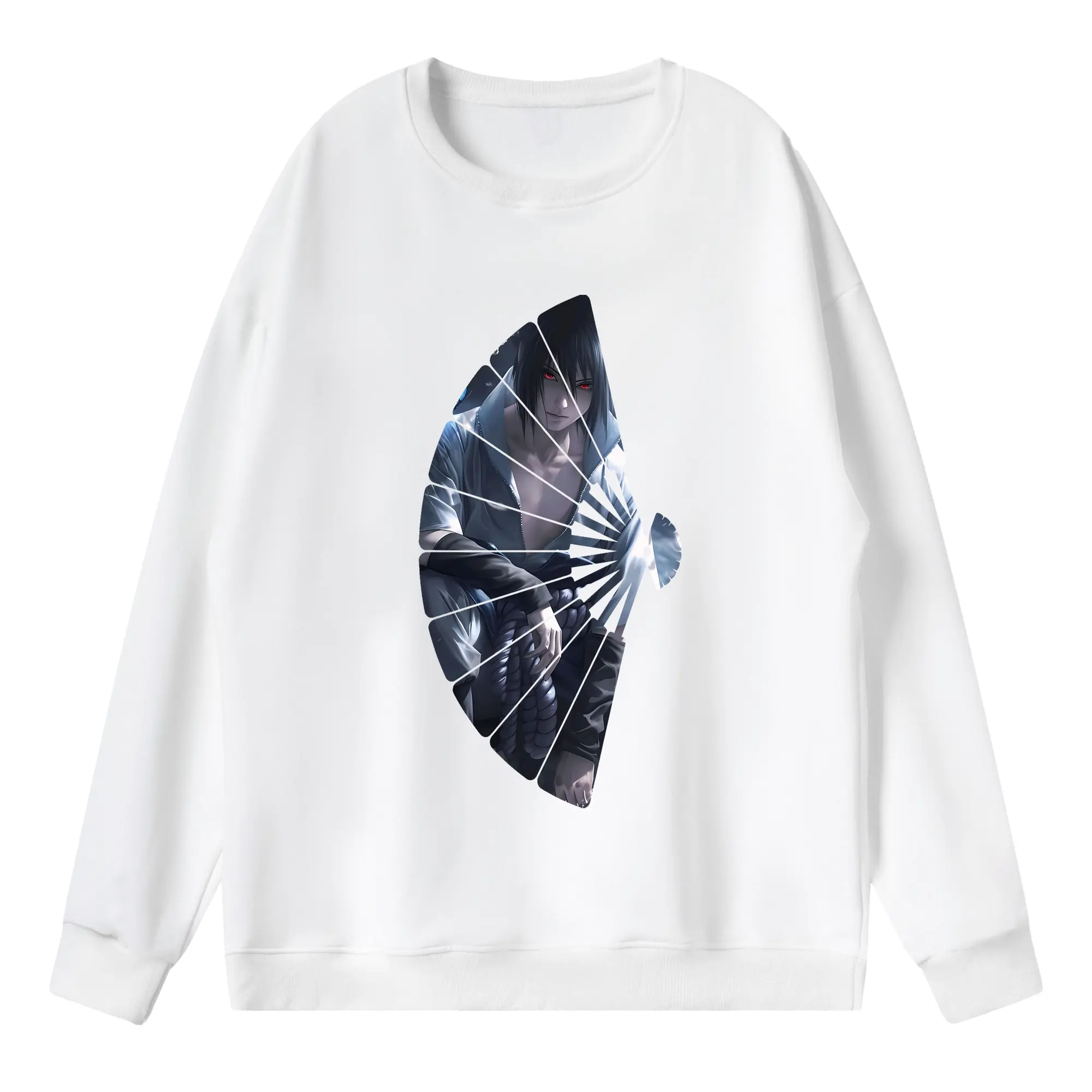 ナルト グッズ うちは サスケ - 薄手 クルーネック スウェット 裏毛260g · ポリエステル 春秋向け カジュアル 男女兼用 · トレーナー デイリー スポーツ 散歩に最適