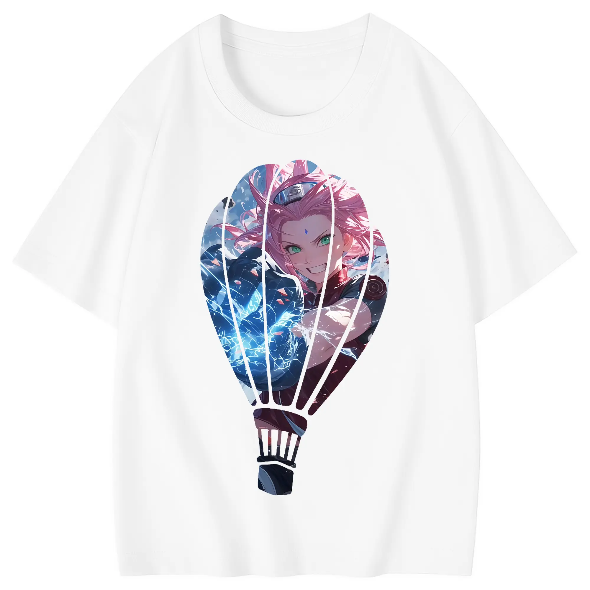 ナルト グッズ はるの さくら - 綿100％ キッズTシャツ ・ フロントプリント ・ 快適 通気性 ・ スポーツ カジュアル 散歩用