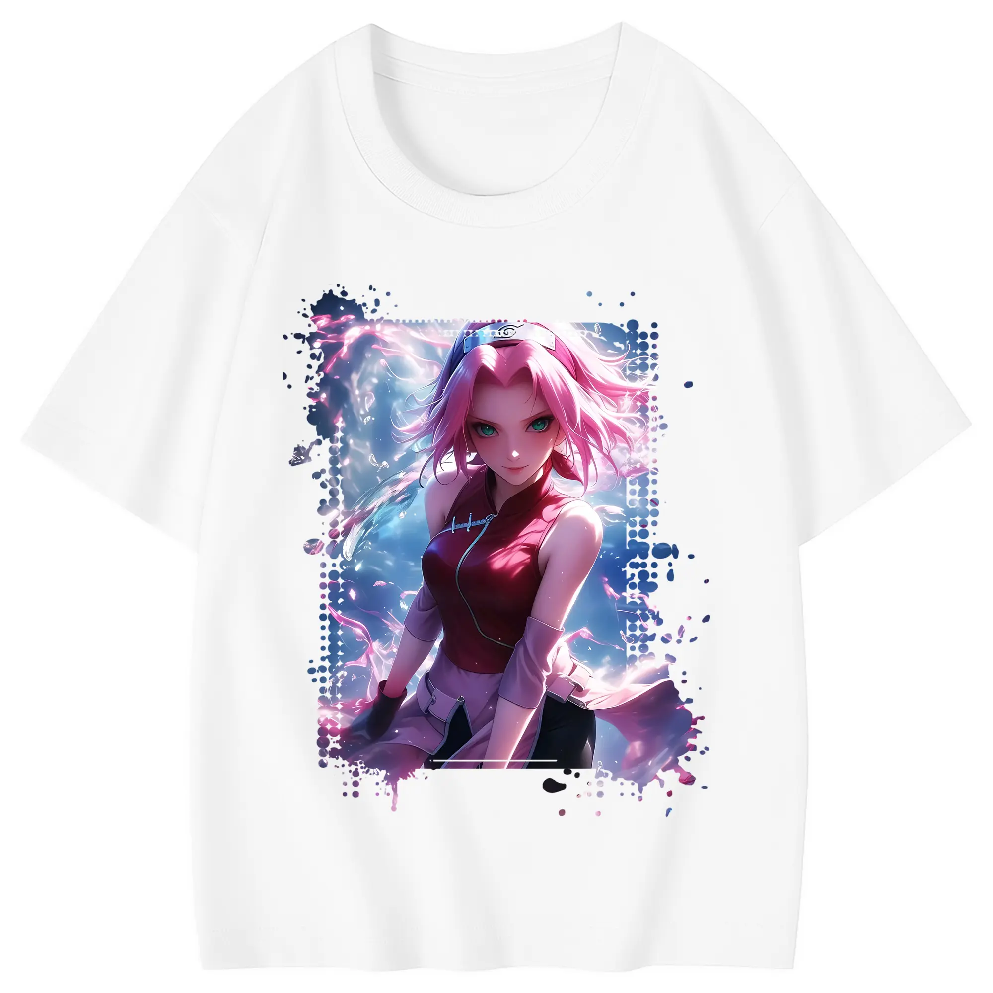 ナルト グッズ はるの さくら - 綿100％ キッズTシャツ ・ フロントプリント ・ 快適 通気性 ・ スポーツ カジュアル 散歩用