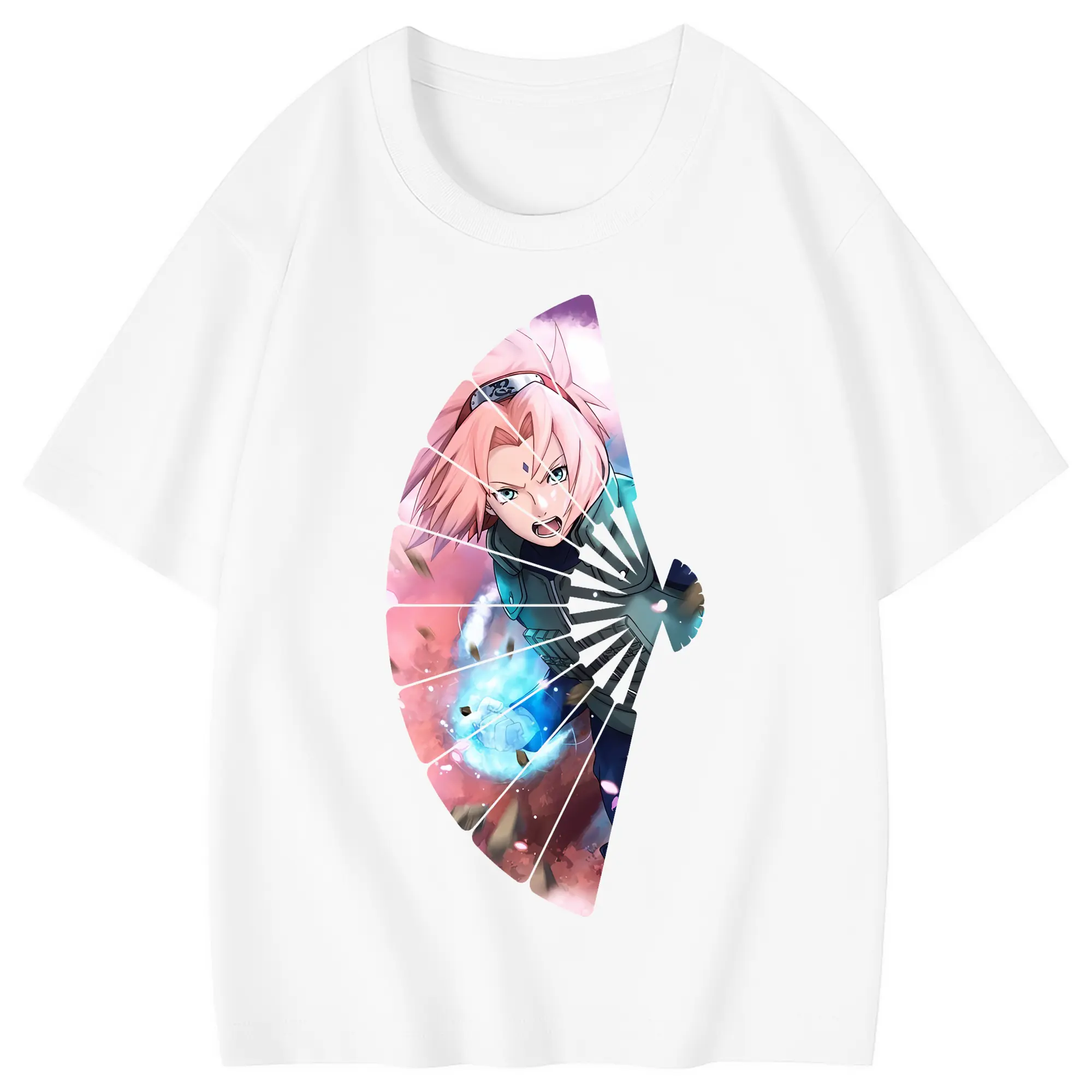 ナルト グッズ はるの さくら - 綿100％ キッズTシャツ ・ フロントプリント ・ 快適 通気性 ・ スポーツ カジュアル 散歩用