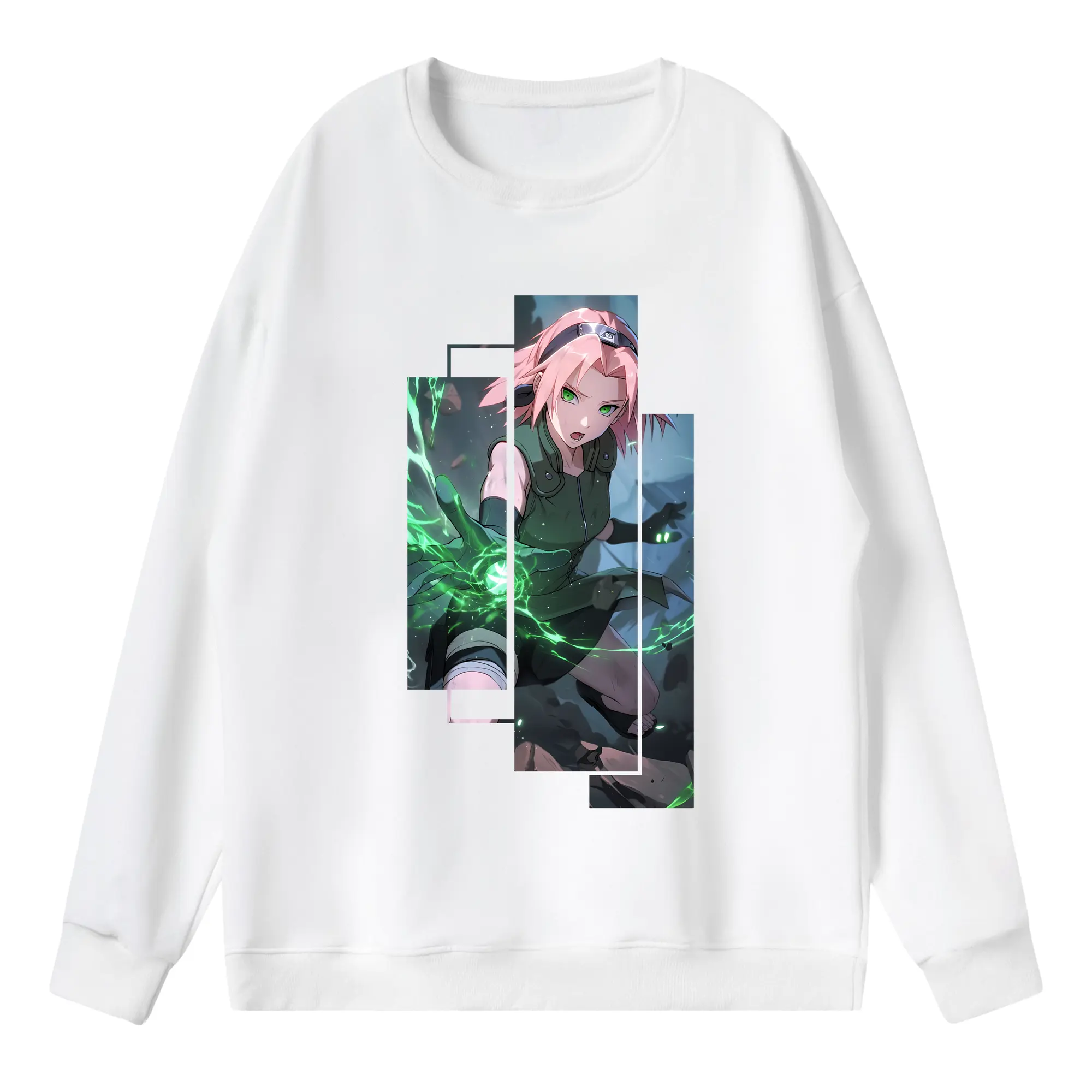 ナルト グッズ はるの さくら - 薄手 クルーネック スウェット 裏毛260g · ポリエステル 春秋向け カジュアル 男女兼用 · トレーナー デイリー スポーツ 散歩に最適