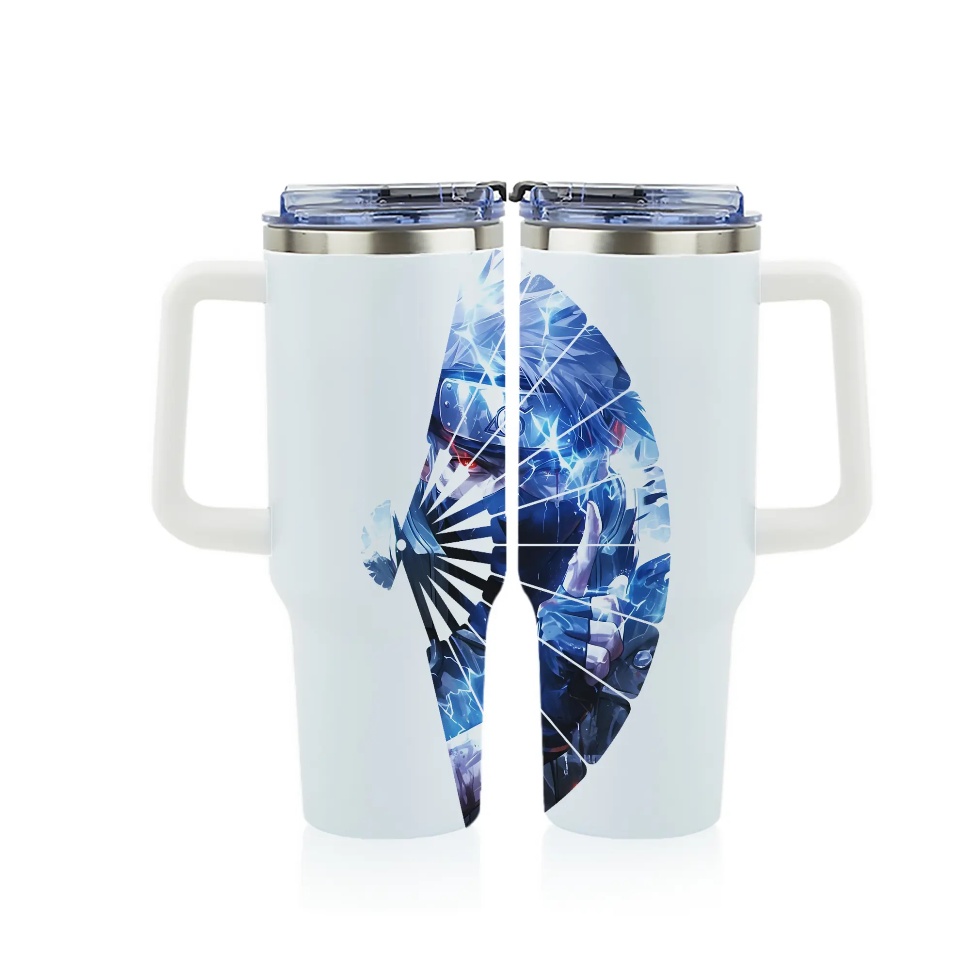 ナルト グッズ はたけ カカシ - 1200mL フルプリント車用タンブラー ・ 304ステンレス 内側 ・ 201ステンレス 外側 ・ 保温 保冷 ・ 通勤 ドライブ アウトドア用