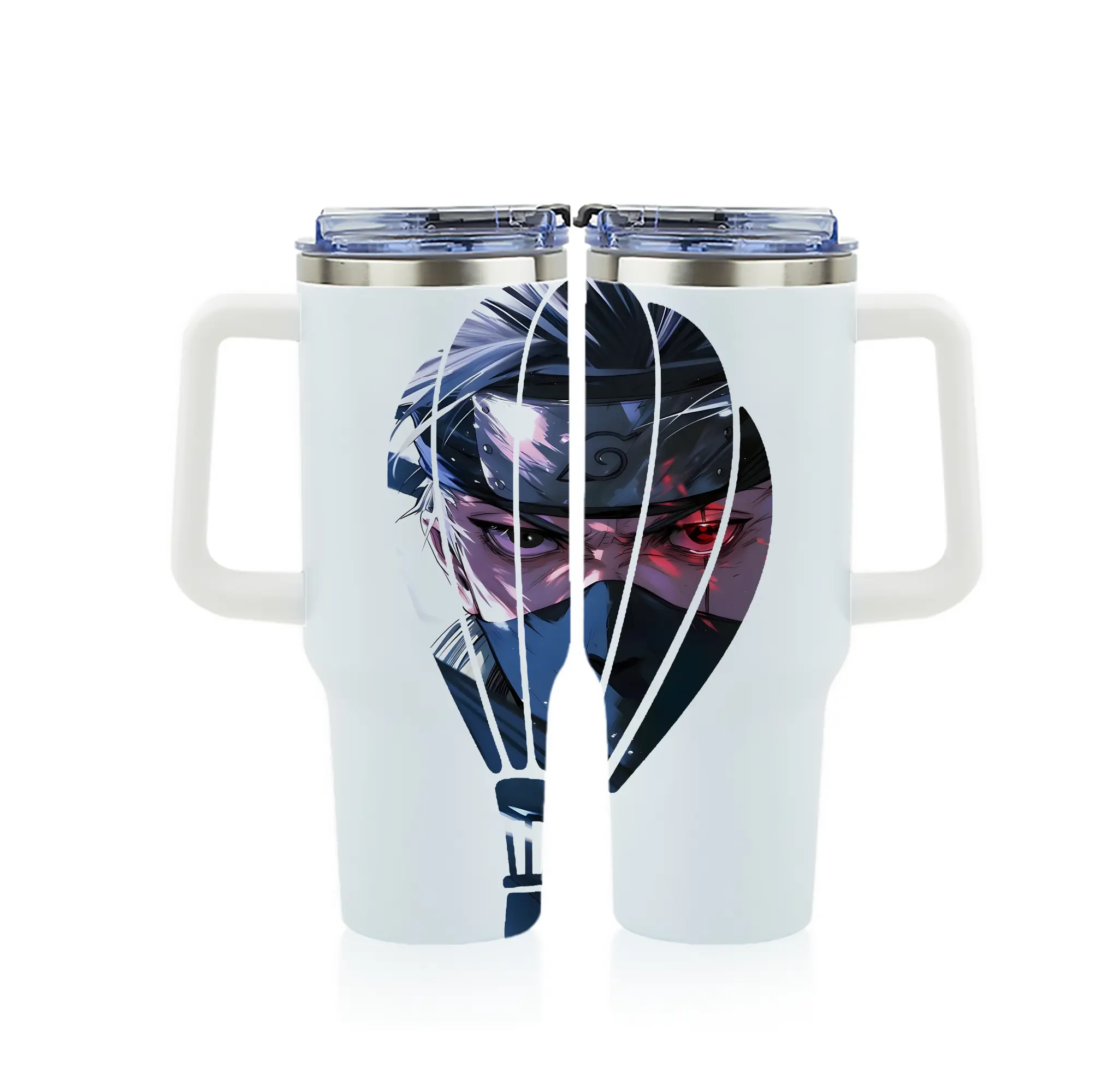 ナルト グッズ はたけ カカシ - 1200mL フルプリント車用タンブラー ・ 304ステンレス 内側 ・ 201ステンレス 外側 ・ 保温 保冷 ・ 通勤 ドライブ アウトドア用