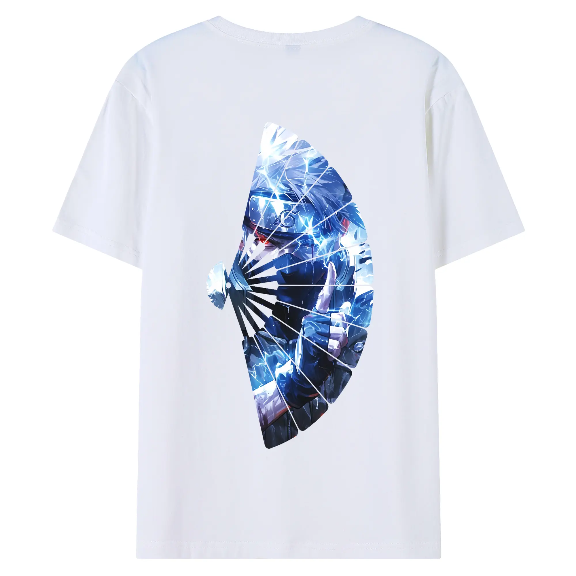 ナルト グッズ はたけ カカシ - 綿100％ 半袖Tシャツ ・ バックプリント ・ 快適 通気性 ・ 日常使い 散歩 スポーツ用