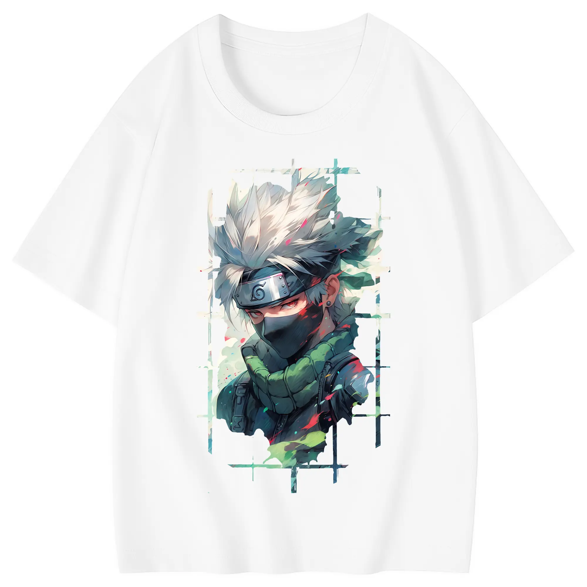 ナルト グッズ はたけ カカシ - 綿100％ キッズTシャツ ・ フロントプリント ・ 快適 通気性 ・ スポーツ カジュアル 散歩用