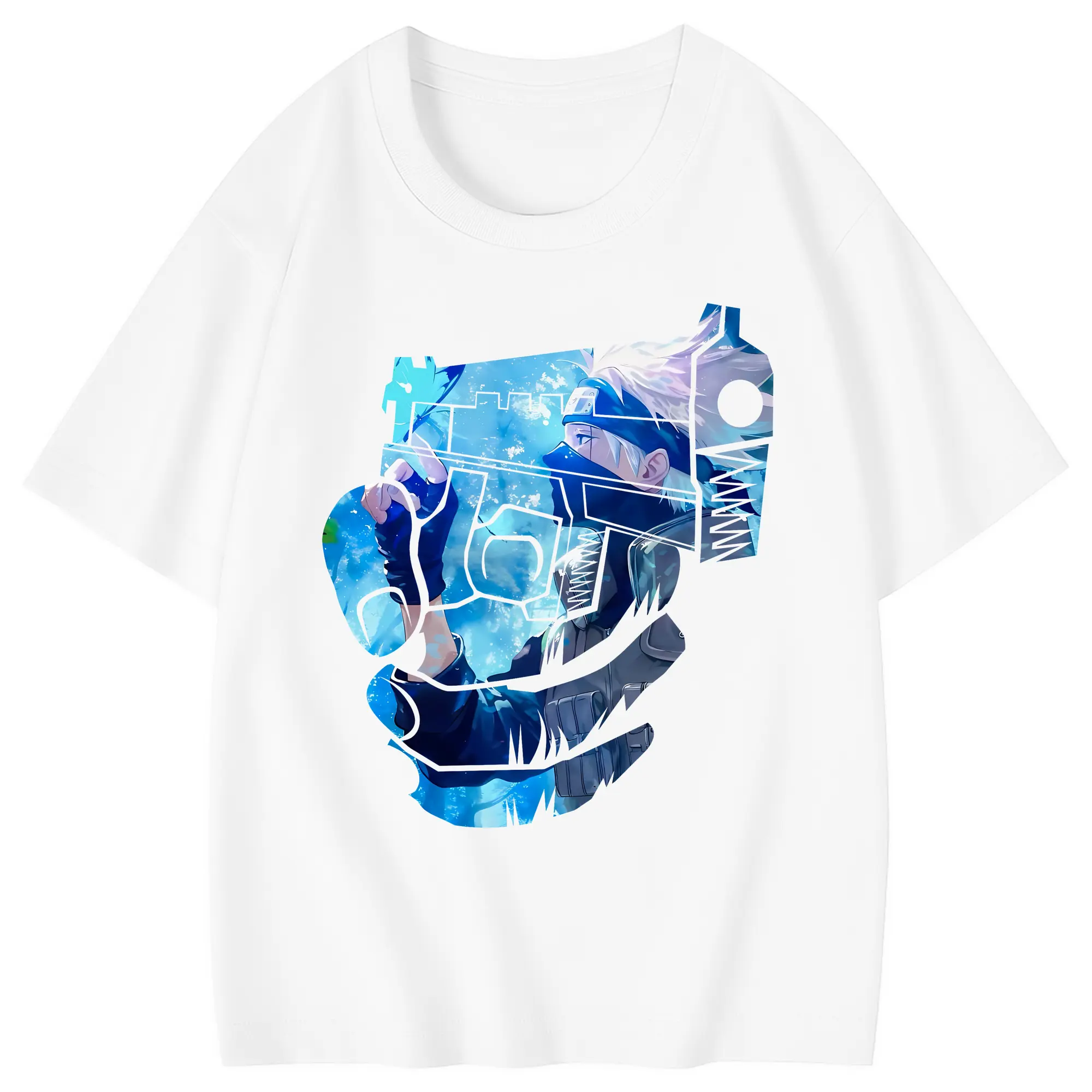 ナルト グッズ はたけ カカシ - 綿100％ キッズTシャツ ・ フロントプリント ・ 快適 通気性 ・ スポーツ カジュアル 散歩用