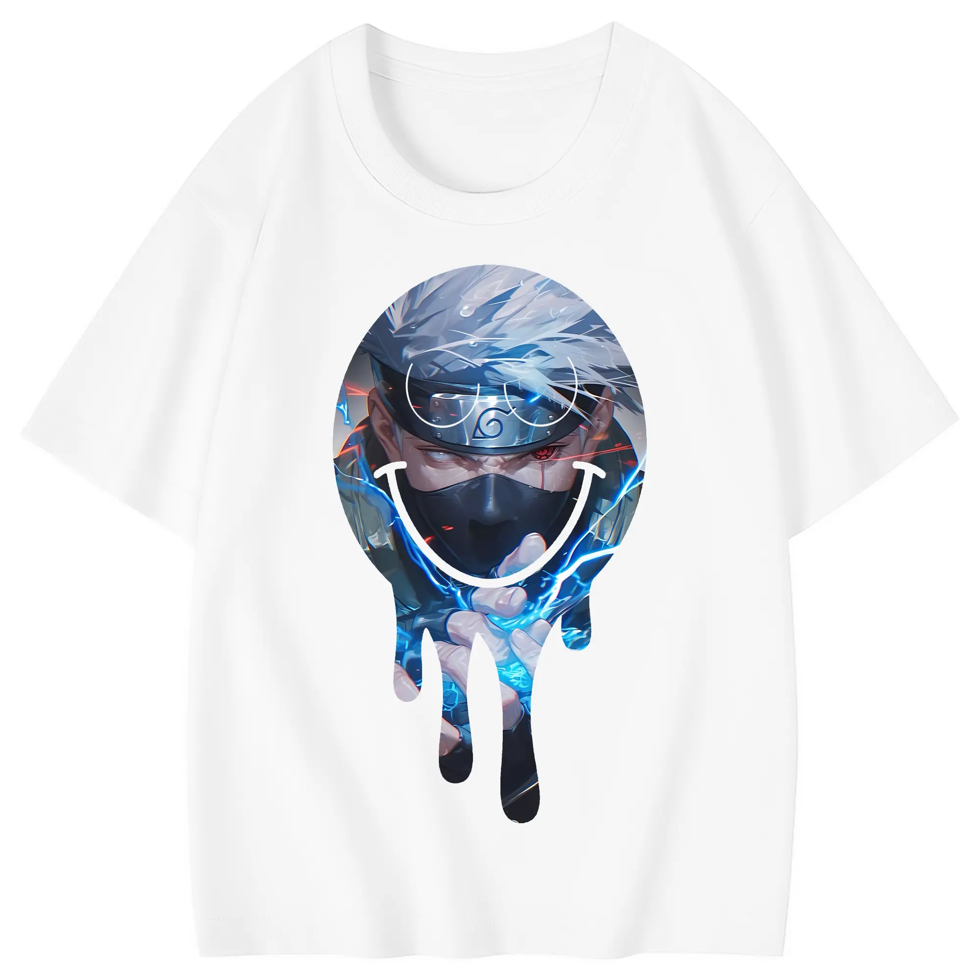 ナルト グッズ はたけ カカシ - 綿100％ キッズTシャツ ・ フロントプリント ・ 快適 通気性 ・ スポーツ カジュアル 散歩用