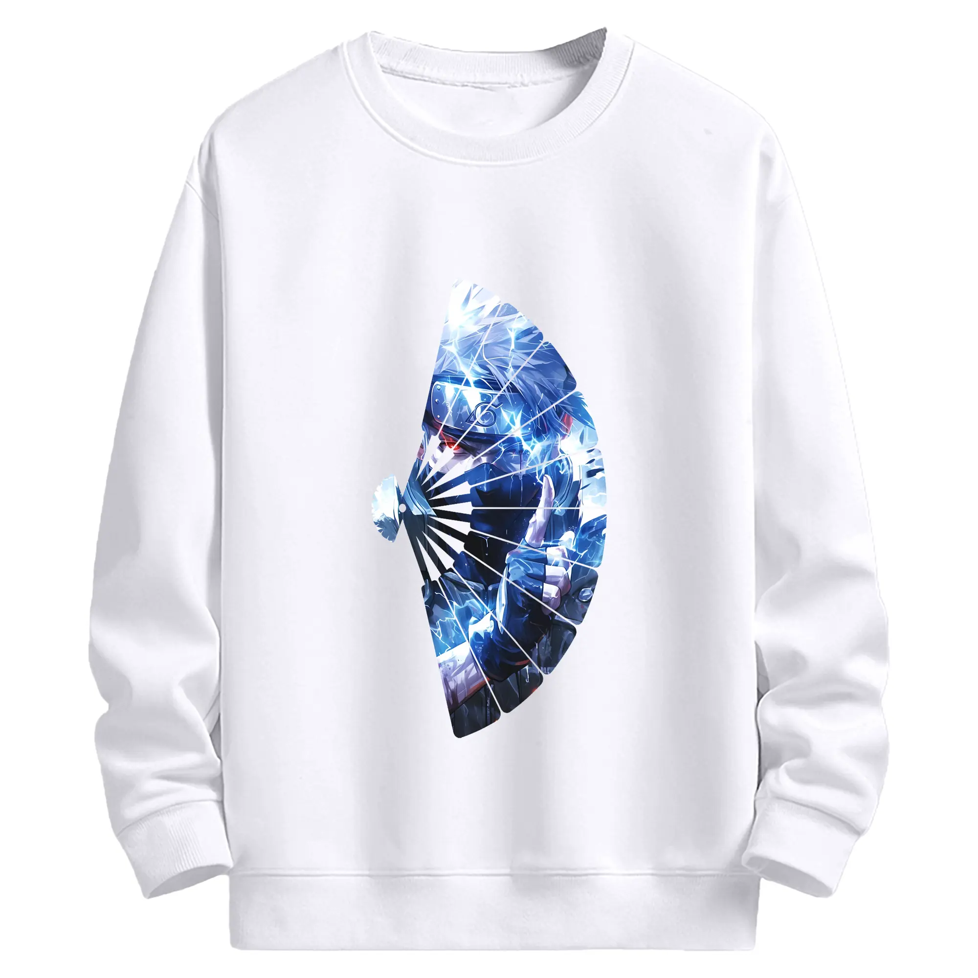 ナルト グッズ はたけ カカシ - 高品質 クルーネック スウェット ・ コットン59％ ポリエステル41％ ・ ユニセックス 長袖 トレーナー ・ カジュアル デイリー スポーツ 散歩用