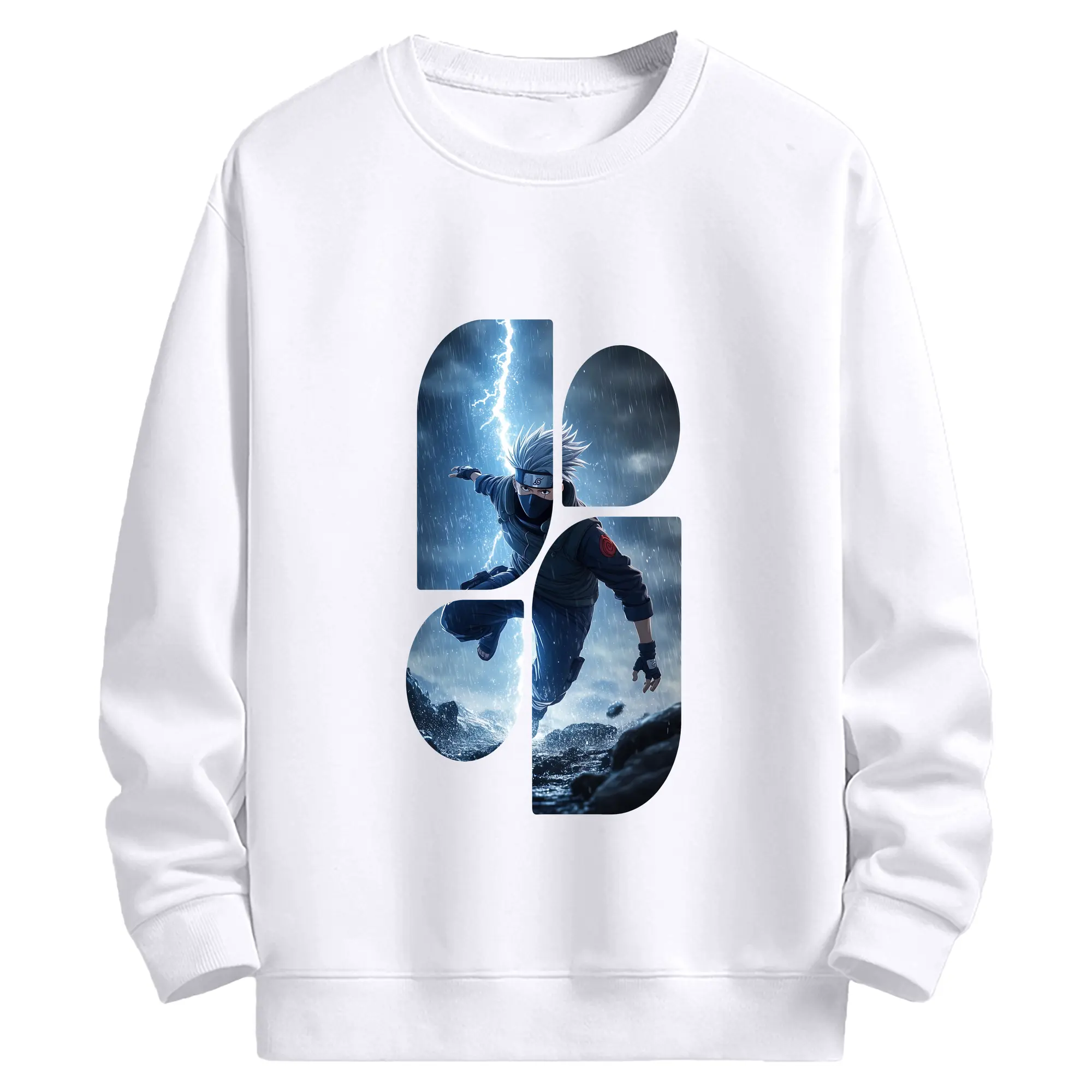 ナルト グッズ はたけ カカシ - 高品質 クルーネック スウェット ・ コットン59％ ポリエステル41％ ・ ユニセックス 長袖 トレーナー ・ カジュアル デイリー スポーツ 散歩用