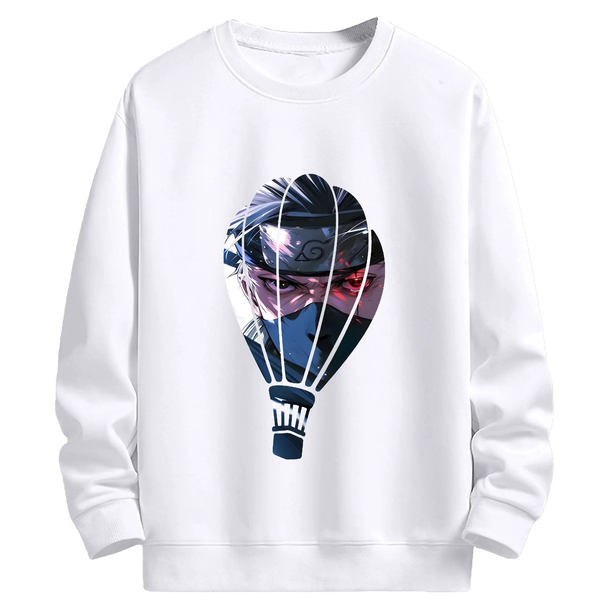 ナルト グッズ はたけ カカシ - 高品質 クルーネック スウェット ・ コットン59％ ポリエステル41％ ・ ユニセックス 長袖 トレーナー ・ カジュアル デイリー スポーツ 散歩用