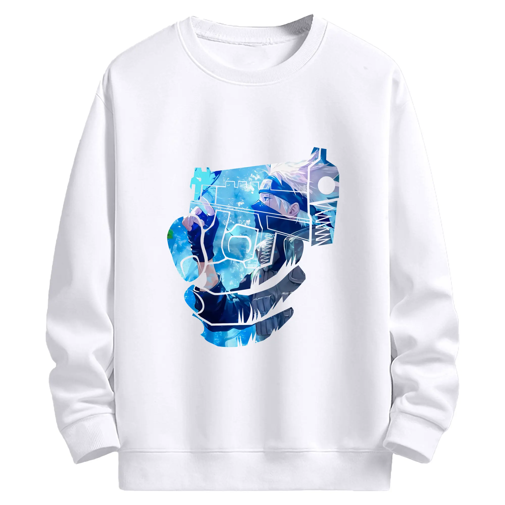 ナルト グッズ はたけ カカシ - 高品質 クルーネック スウェット ・ コットン59％ ポリエステル41％ ・ ユニセックス 長袖 トレーナー ・ カジュアル デイリー スポーツ 散歩用