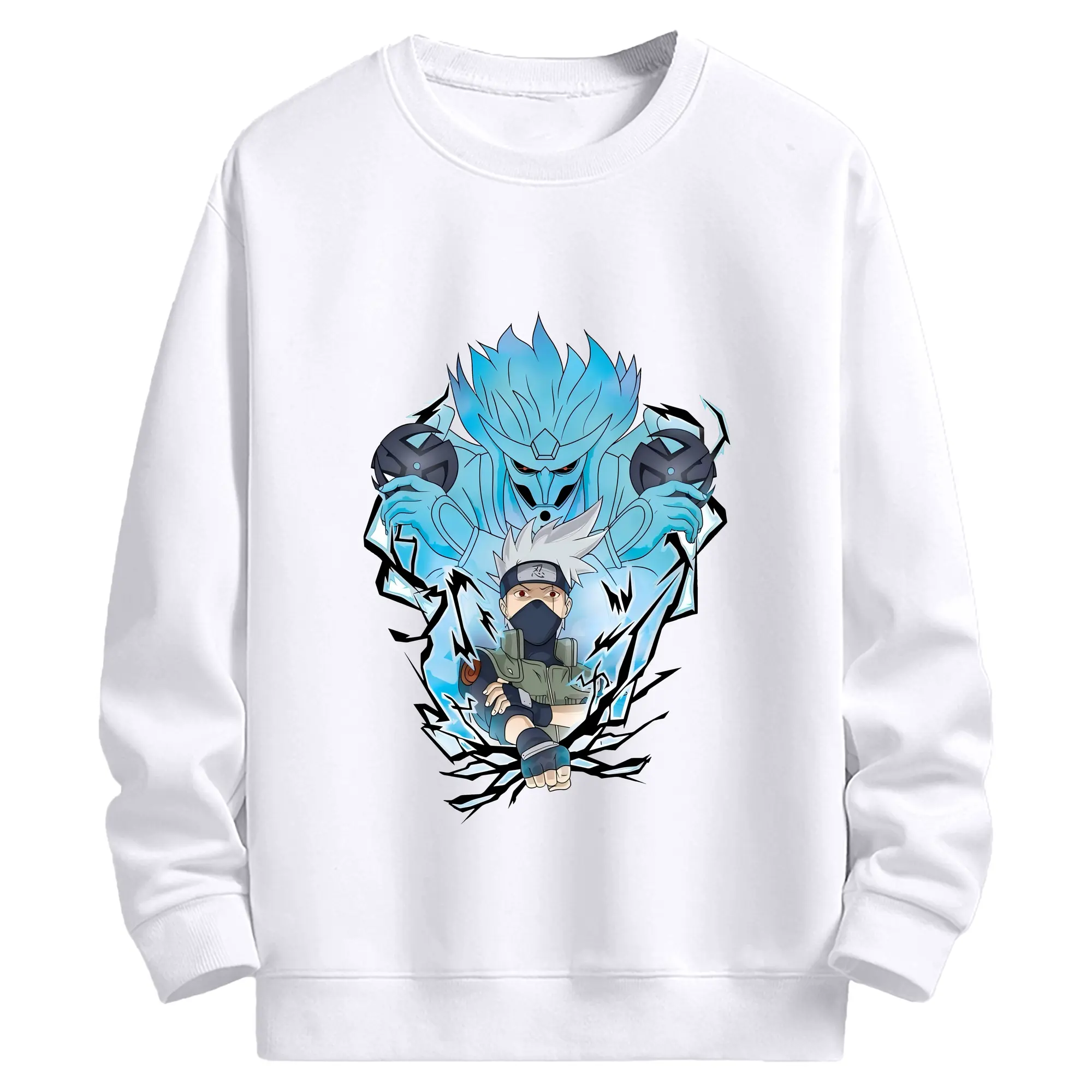 ナルト グッズ はたけ カカシ - 高品質 クルーネック スウェット ・ コットン59％ ポリエステル41％ ・ ユニセックス 長袖 トレーナー ・ カジュアル デイリー スポーツ 散歩用