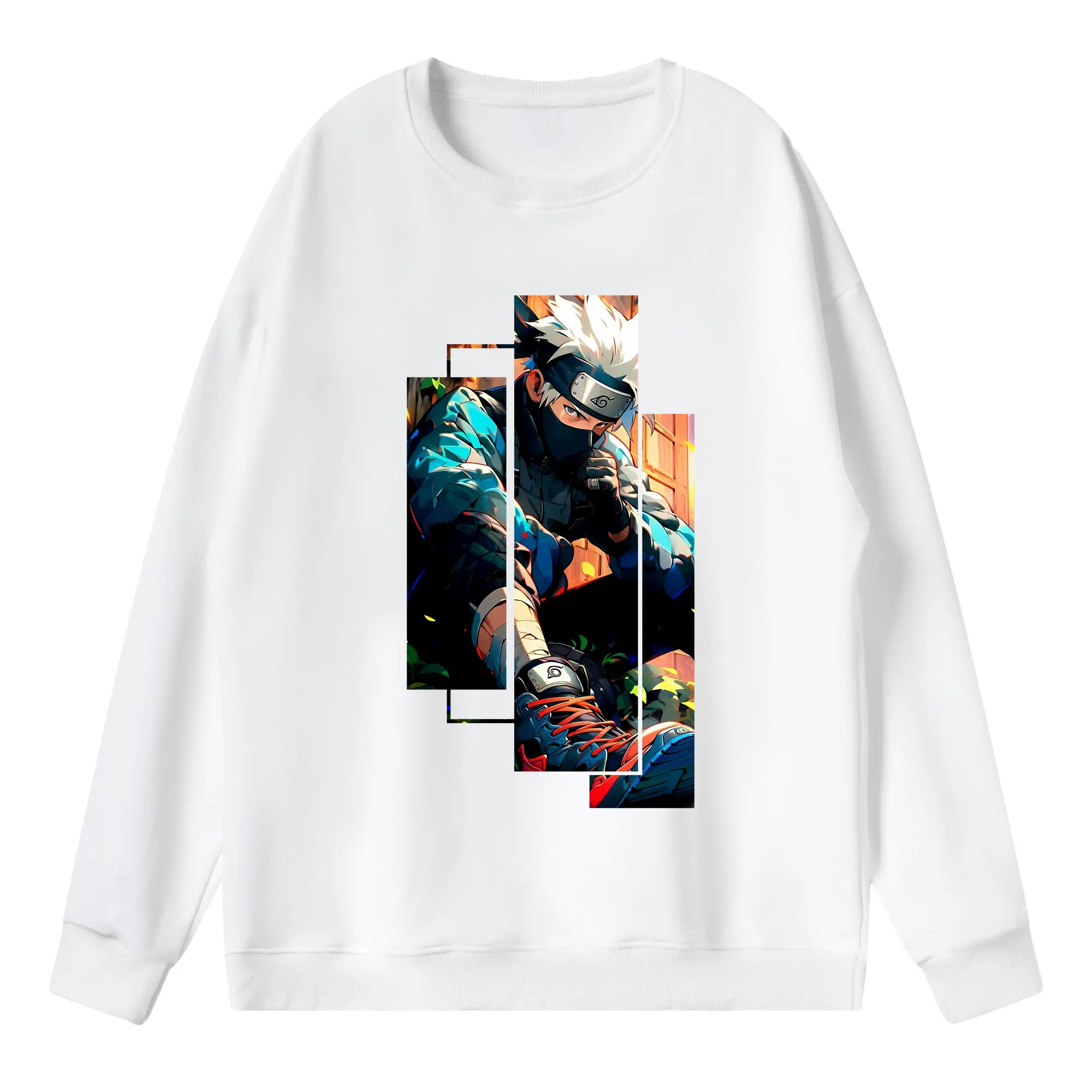 ナルト グッズ はたけ カカシ - 薄手 クルーネック スウェット 裏毛260g · ポリエステル 春秋向け カジュアル 男女兼用 · トレーナー デイリー スポーツ 散歩に最適