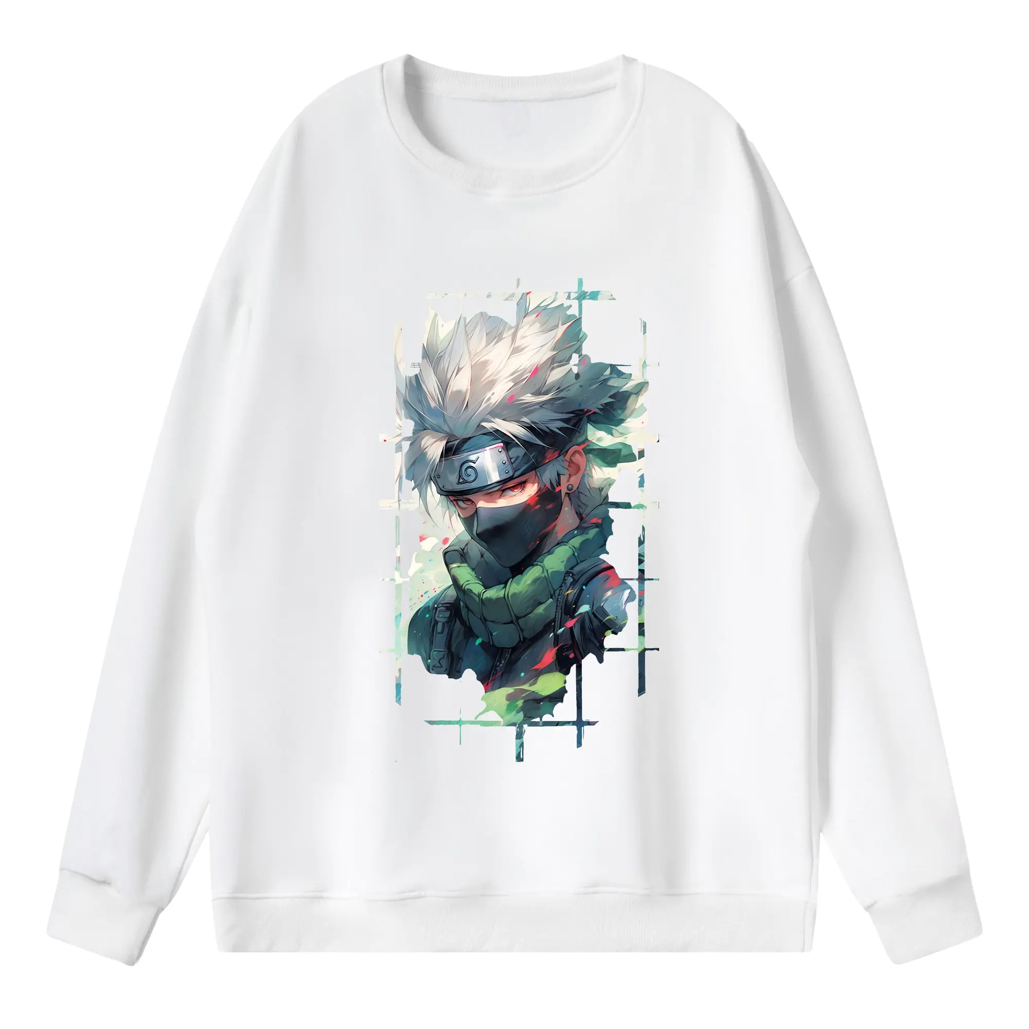 ナルト グッズ はたけ カカシ - 薄手 クルーネック スウェット 裏毛260g · ポリエステル 春秋向け カジュアル 男女兼用 · トレーナー デイリー スポーツ 散歩に最適