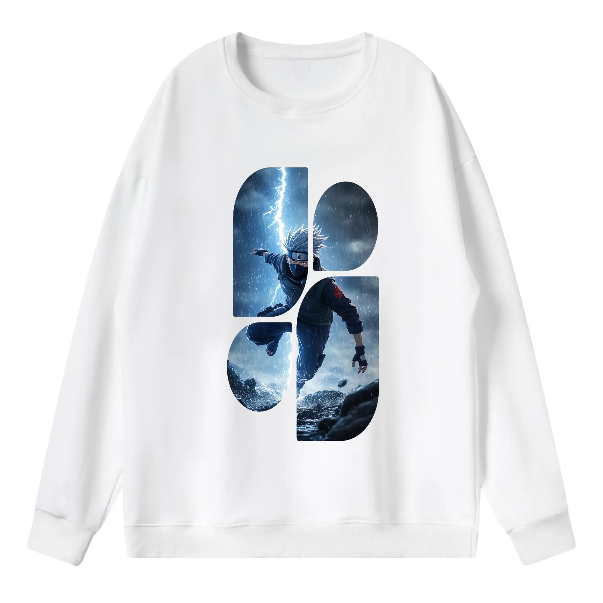 ナルト グッズ はたけ カカシ - 薄手 クルーネック スウェット 裏毛260g · ポリエステル 春秋向け カジュアル 男女兼用 · トレーナー デイリー スポーツ 散歩に最適