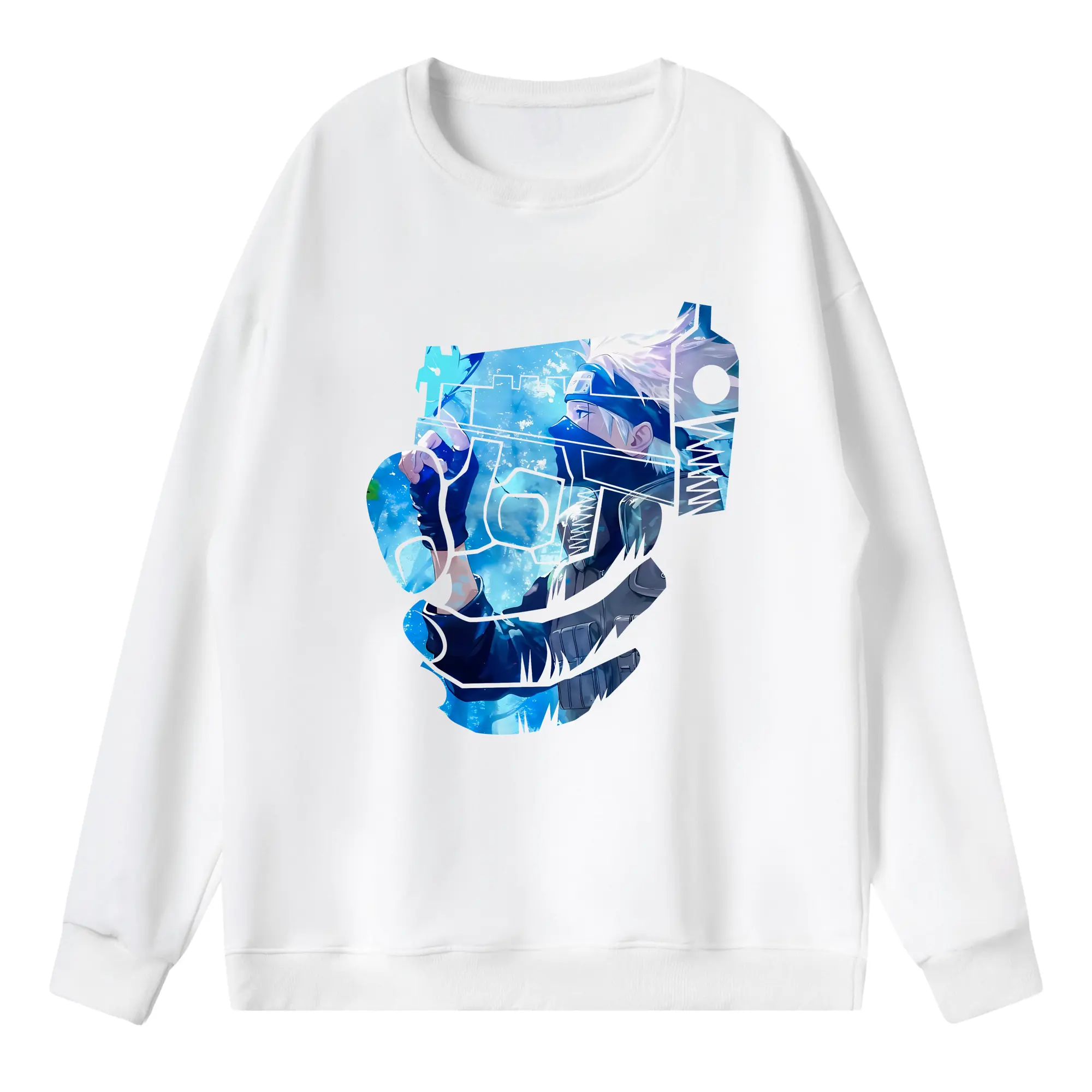 ナルト グッズ はたけ カカシ - 薄手 クルーネック スウェット 裏毛260g · ポリエステル 春秋向け カジュアル 男女兼用 · トレーナー デイリー スポーツ 散歩に最適