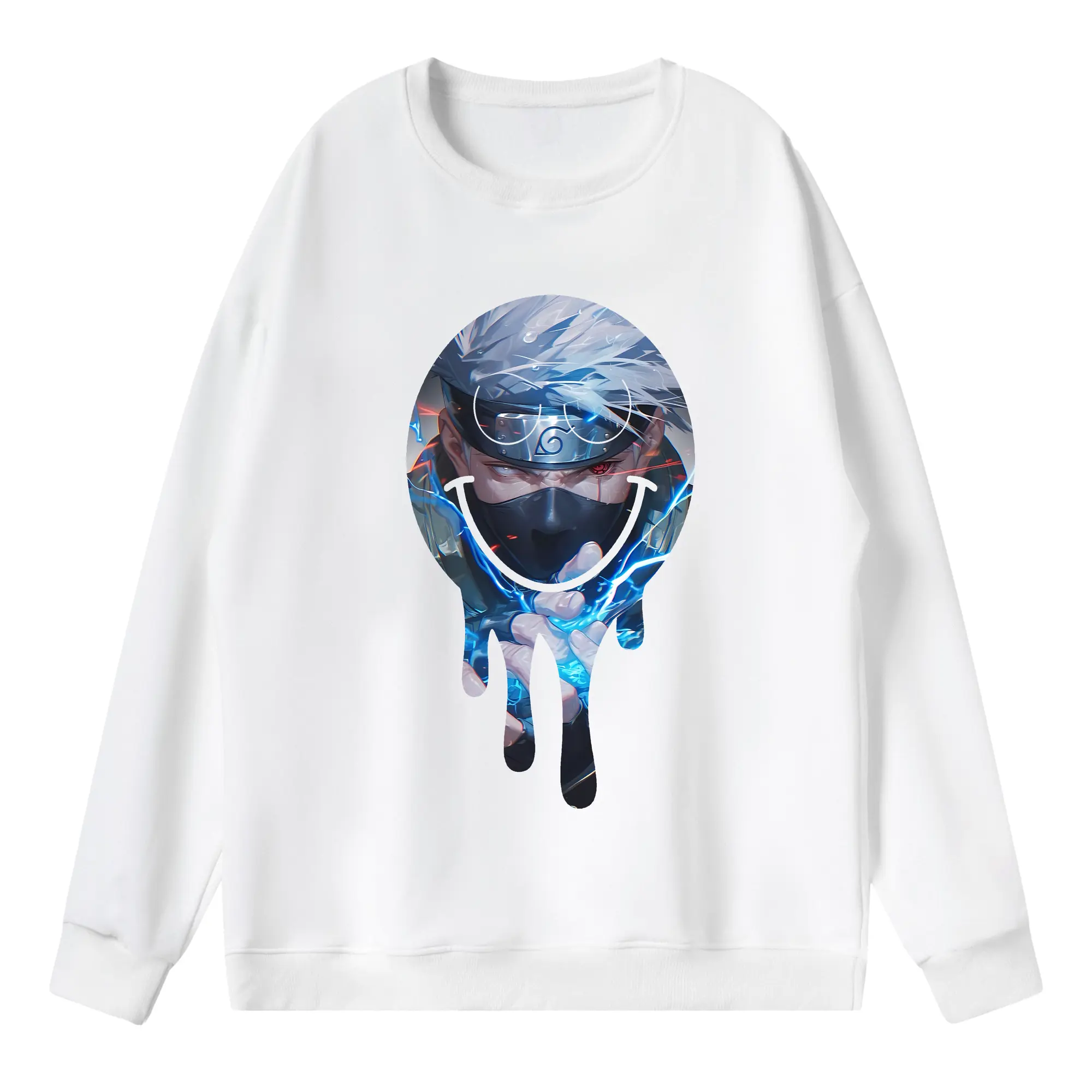 ナルト グッズ はたけ カカシ - 薄手 クルーネック スウェット 裏毛260g · ポリエステル 春秋向け カジュアル 男女兼用 · トレーナー デイリー スポーツ 散歩に最適