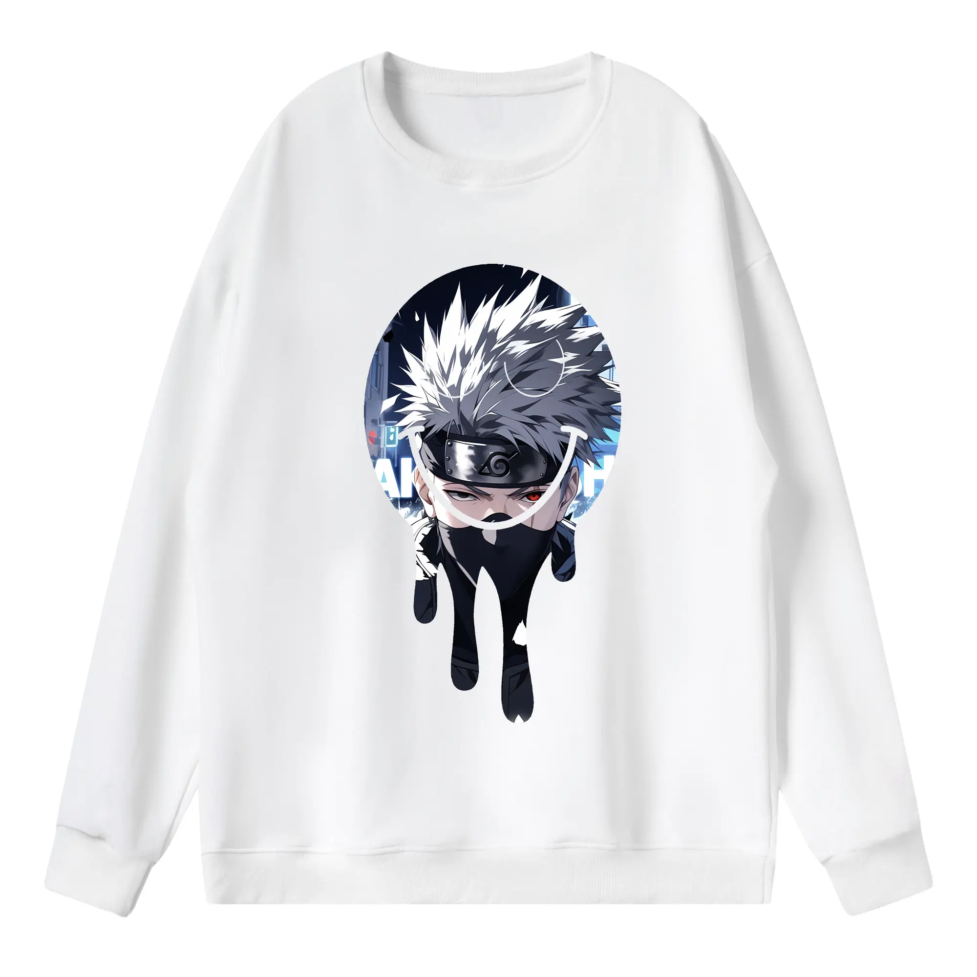 ナルト グッズ はたけ カカシ - 薄手 クルーネック スウェット 裏毛260g · ポリエステル 春秋向け カジュアル 男女兼用 · トレーナー デイリー スポーツ 散歩に最適