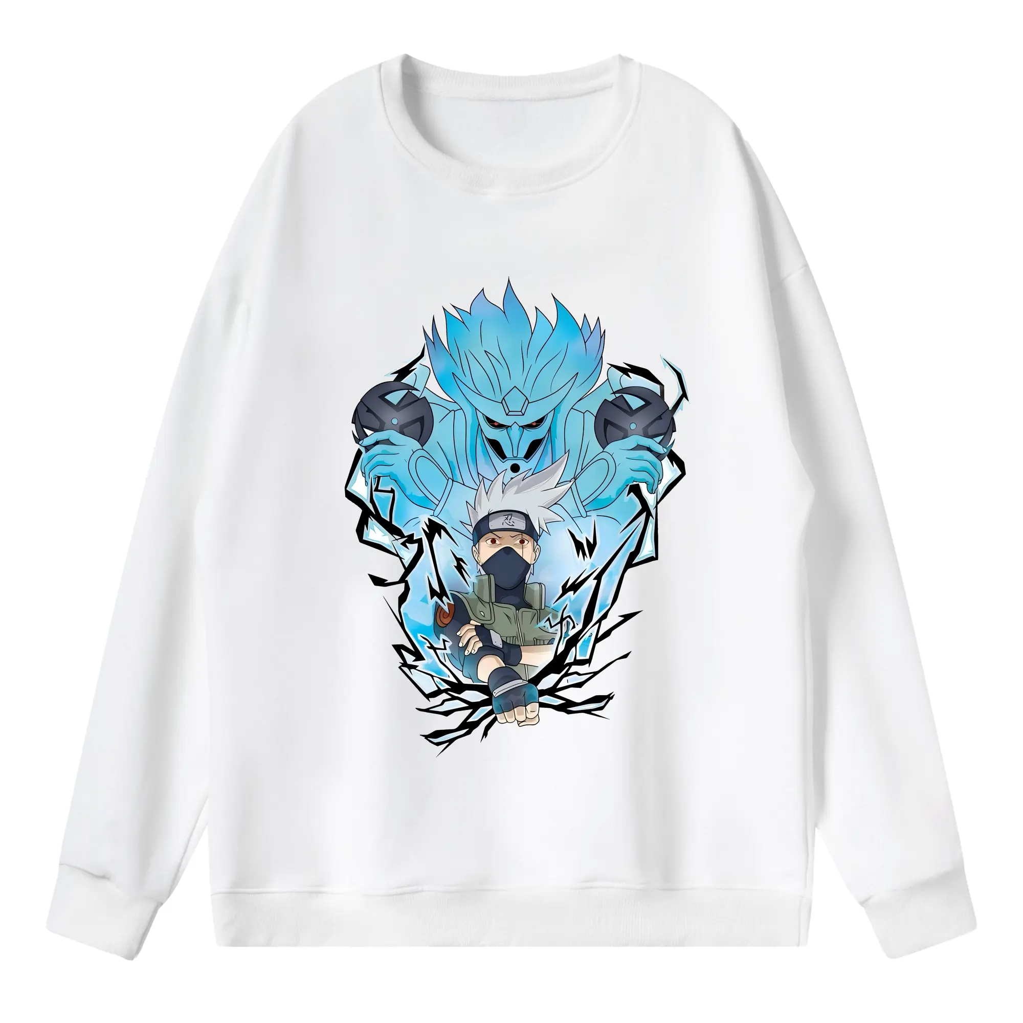 ナルト グッズ はたけ カカシ - 薄手 クルーネック スウェット 裏毛260g · ポリエステル 春秋向け カジュアル 男女兼用 · トレーナー デイリー スポーツ 散歩に最適