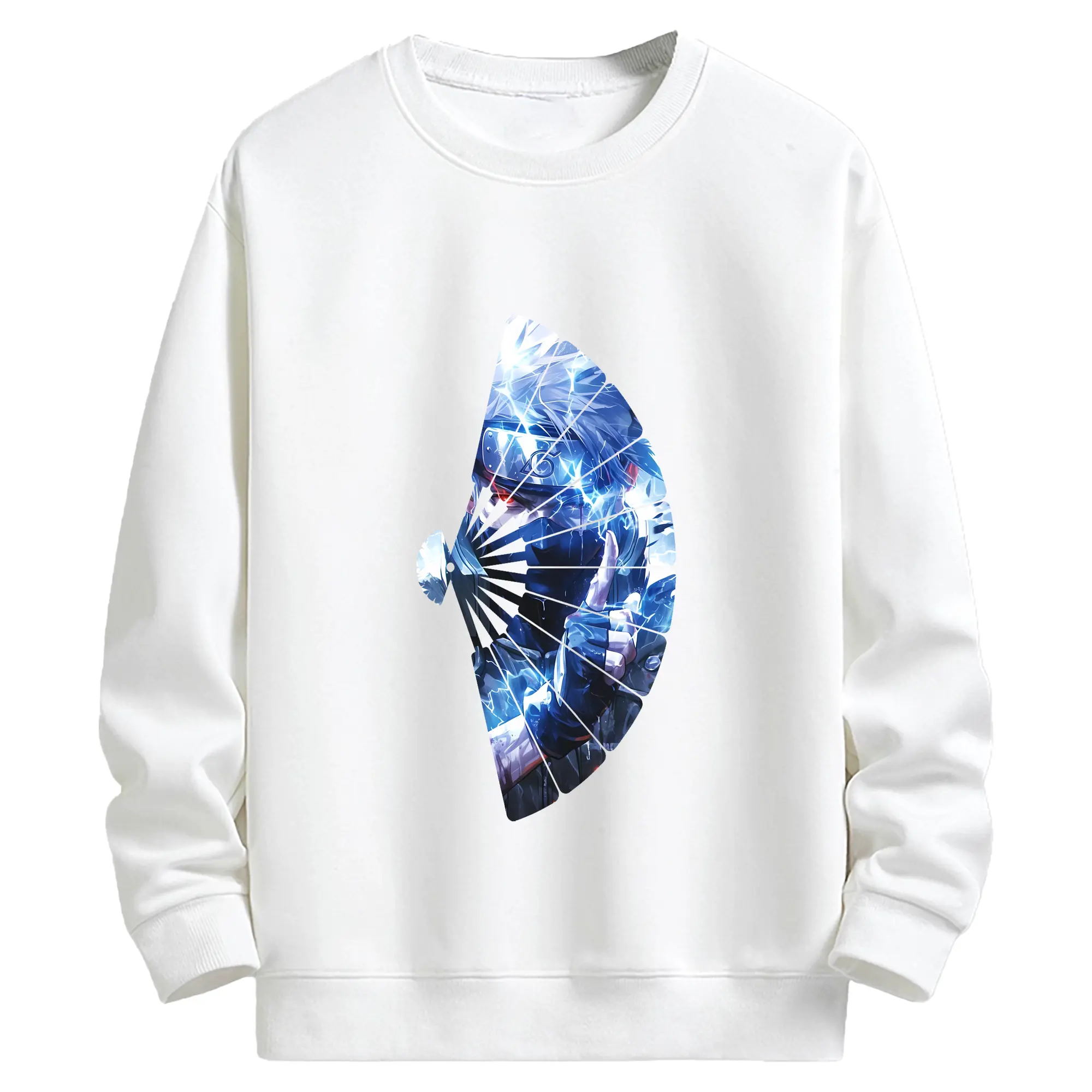 ナルト グッズ はたけ カカシ - キッズ クルーネックスウェットシャツ ・ フロントプリント ・ 綿80％ ポリエステル20％ ・ 快適 通学 スポーツ 日常使い お散歩用