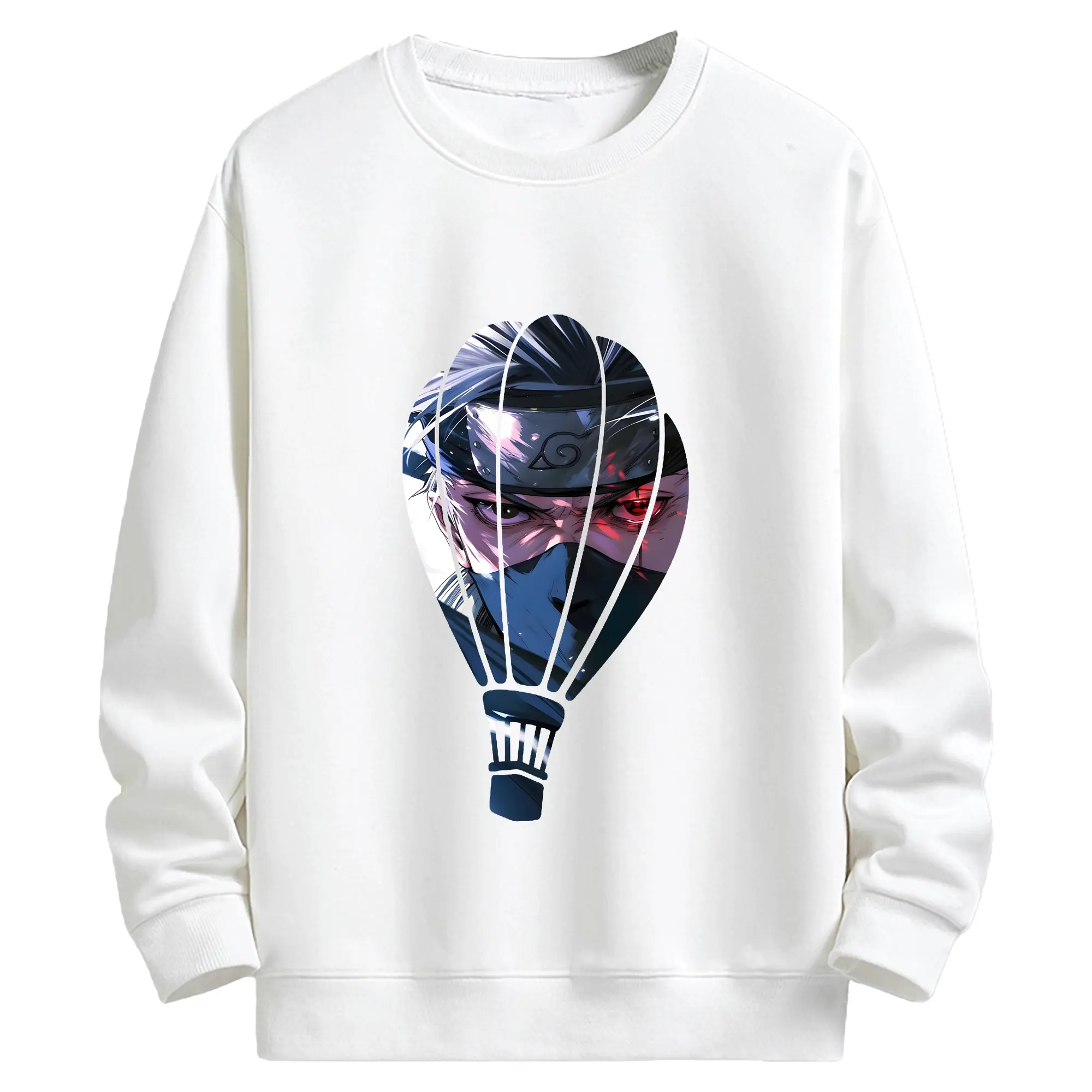 ナルト グッズ はたけ カカシ - キッズ クルーネックスウェットシャツ ・ フロントプリント ・ 綿80％ ポリエステル20％ ・ 快適 通学 スポーツ 日常使い お散歩用