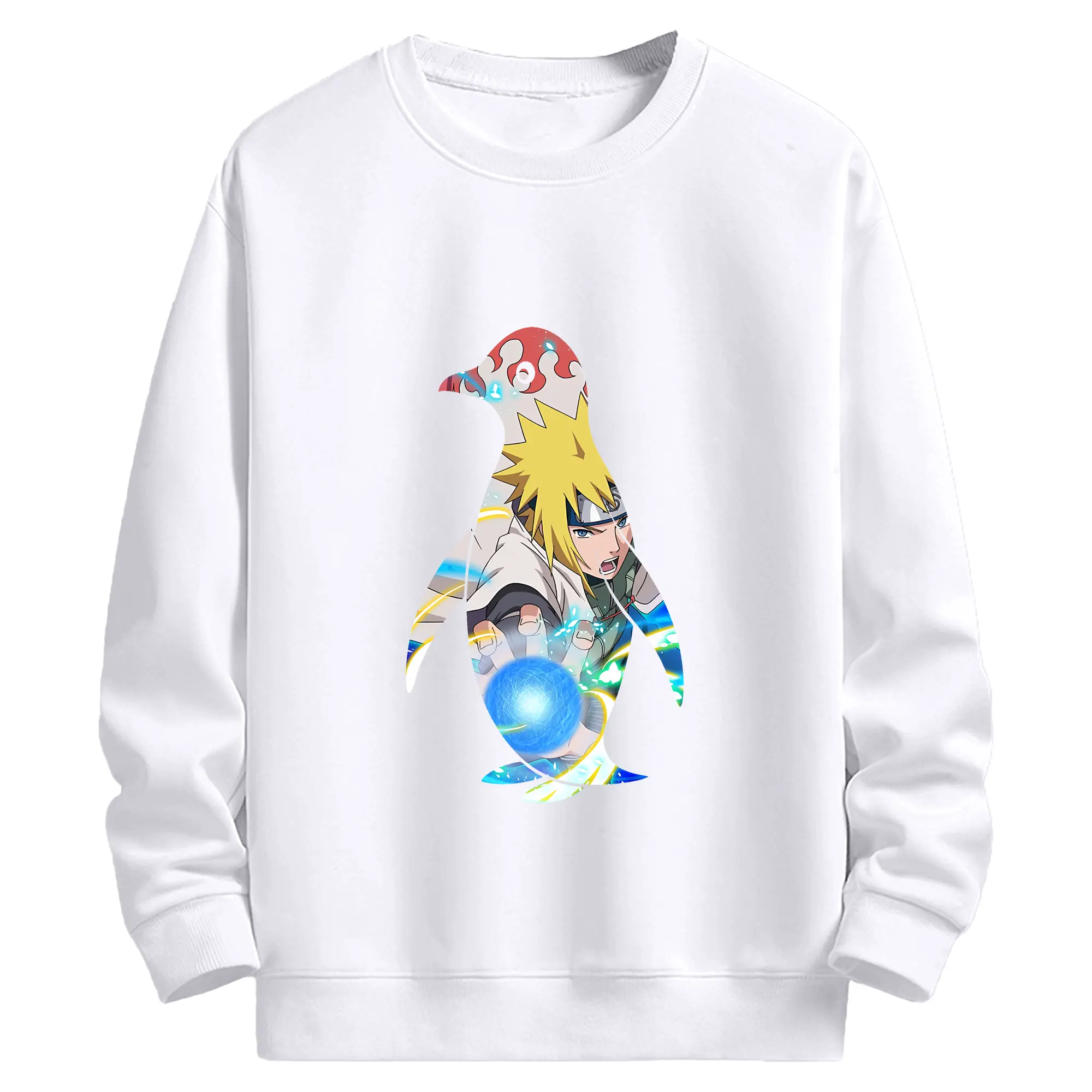 ナルト グッズ 波風 ミナト - 高品質 クルーネック スウェット ・ コットン59％ ポリエステル41％ ・ ユニセックス 長袖 トレーナー ・ カジュアル デイリー スポーツ 散歩用