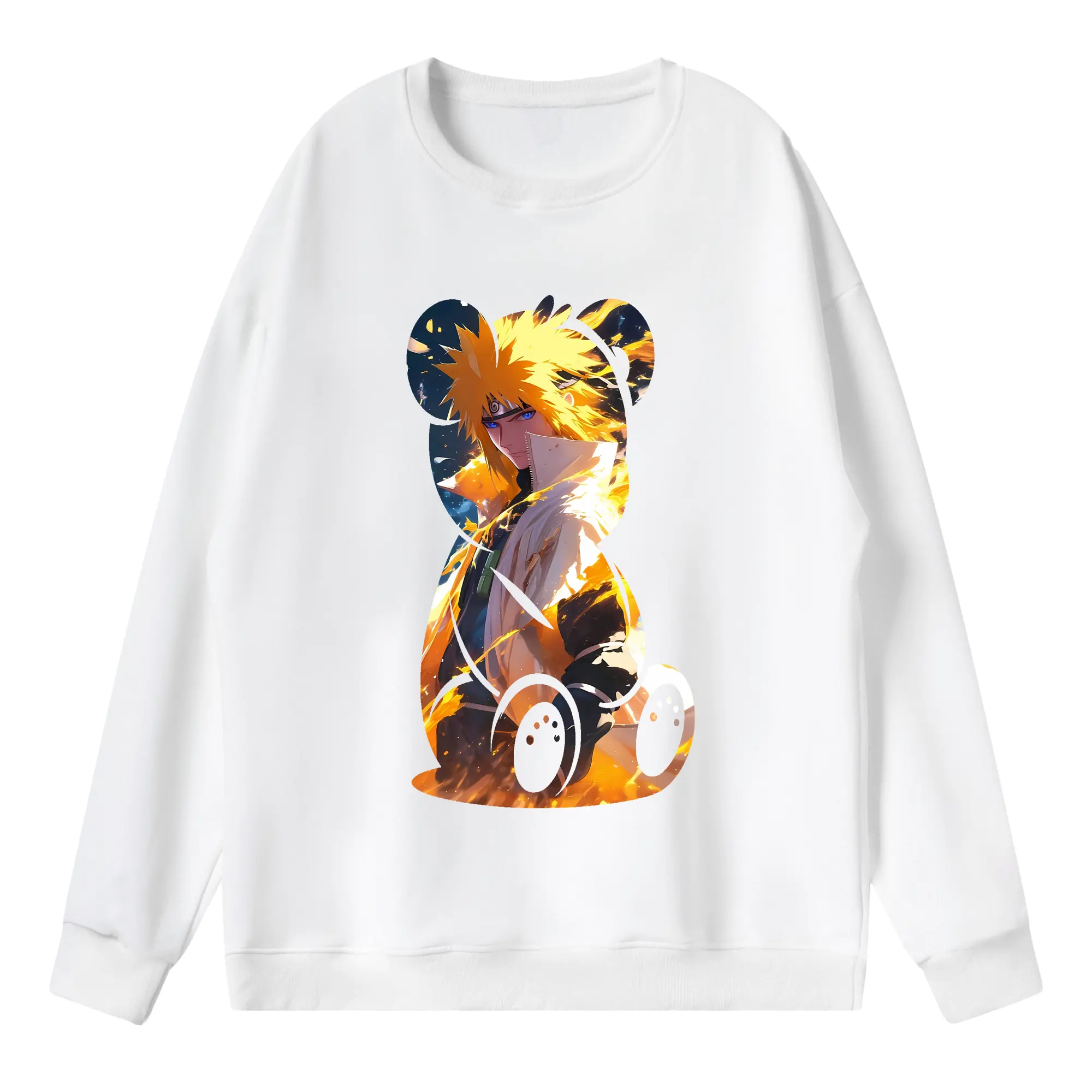 ナルト グッズ 波風 ミナト - 薄手 クルーネック スウェット 裏毛260g · ポリエステル 春秋向け カジュアル 男女兼用 · トレーナー デイリー スポーツ 散歩に最適