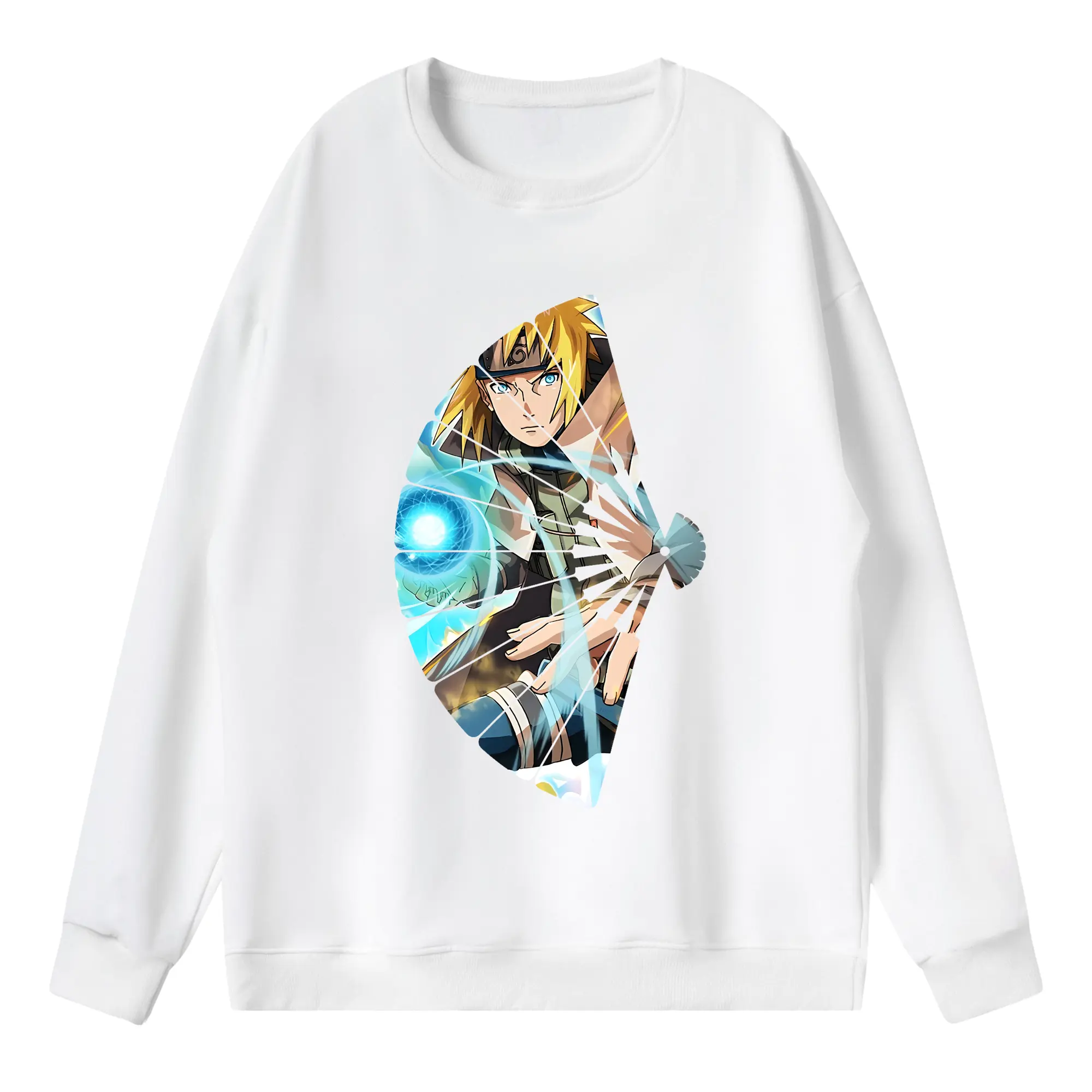 ナルト グッズ 波風 ミナト - 薄手 クルーネック スウェット 裏毛260g · ポリエステル 春秋向け カジュアル 男女兼用 · トレーナー デイリー スポーツ 散歩に最適