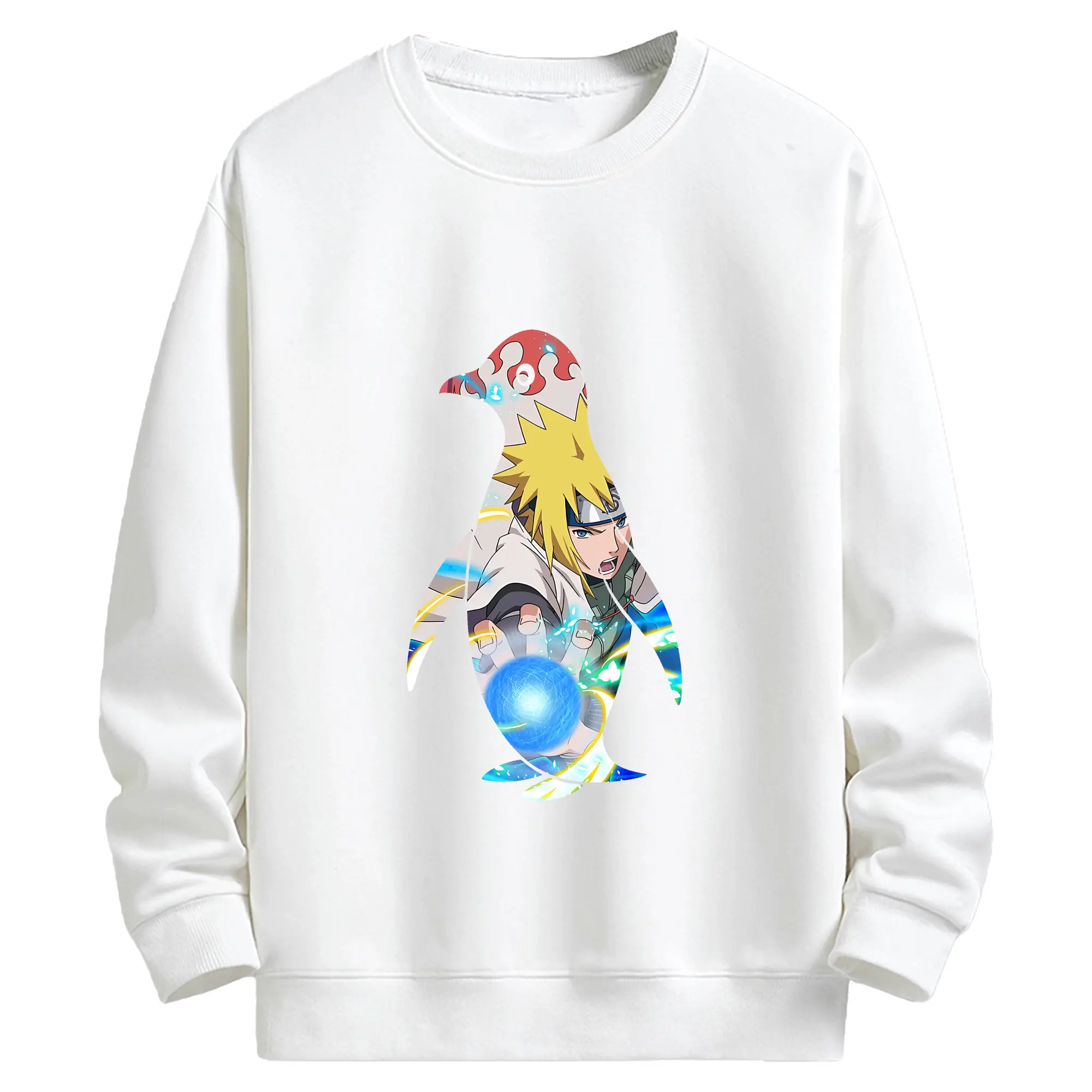 ナルト グッズ 波風 ミナト - キッズ クルーネックスウェットシャツ ・ フロントプリント ・ 綿80％ ポリエステル20％ ・ 快適 通学 スポーツ 日常使い お散歩用