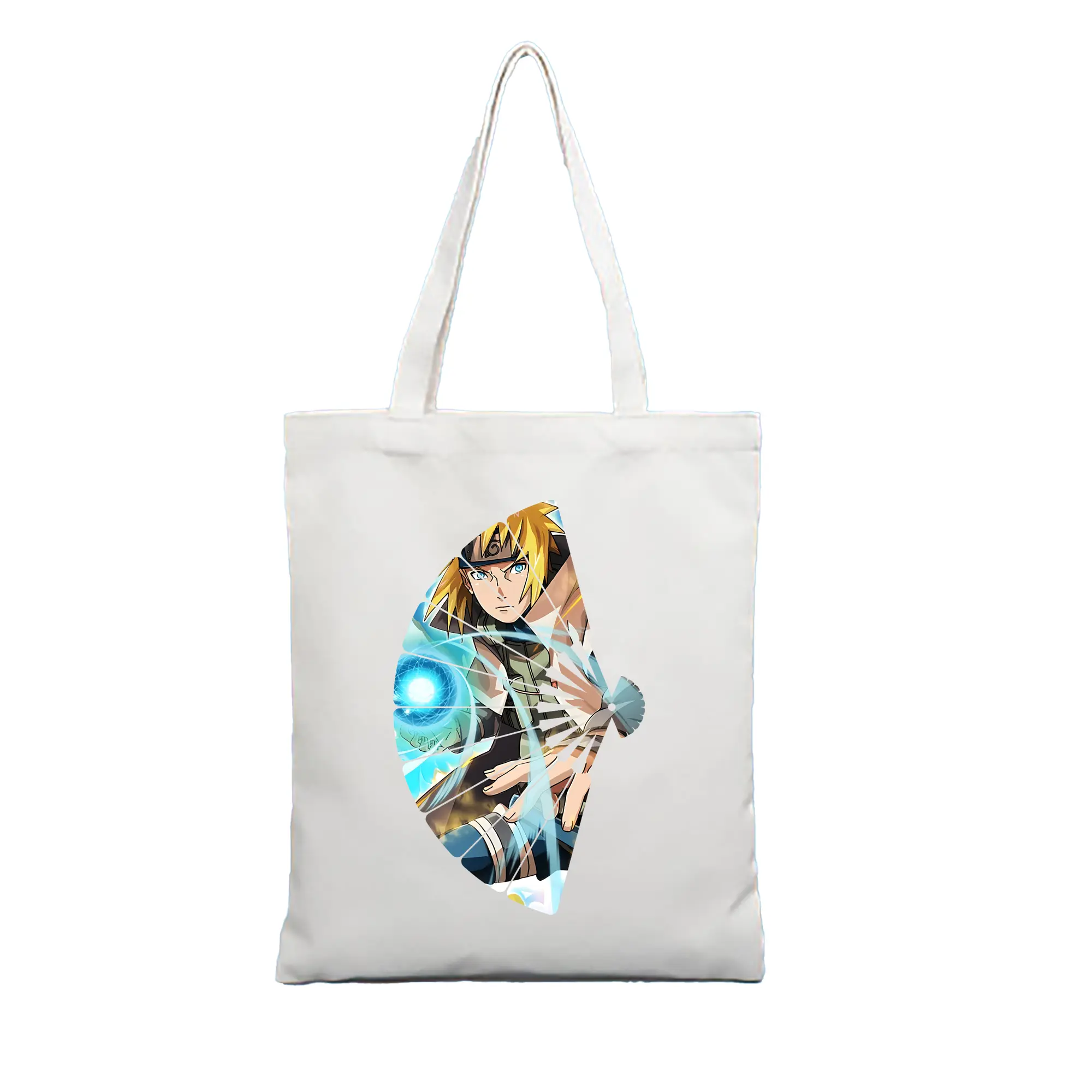 ナルト グッズ 波風 ミナト - 縦型キャンバス手提げバッグ（トートバッグ） ・ キャンバス素材 ・ ショッピング用 ・ 軽量 丈夫 お手入れ簡単
