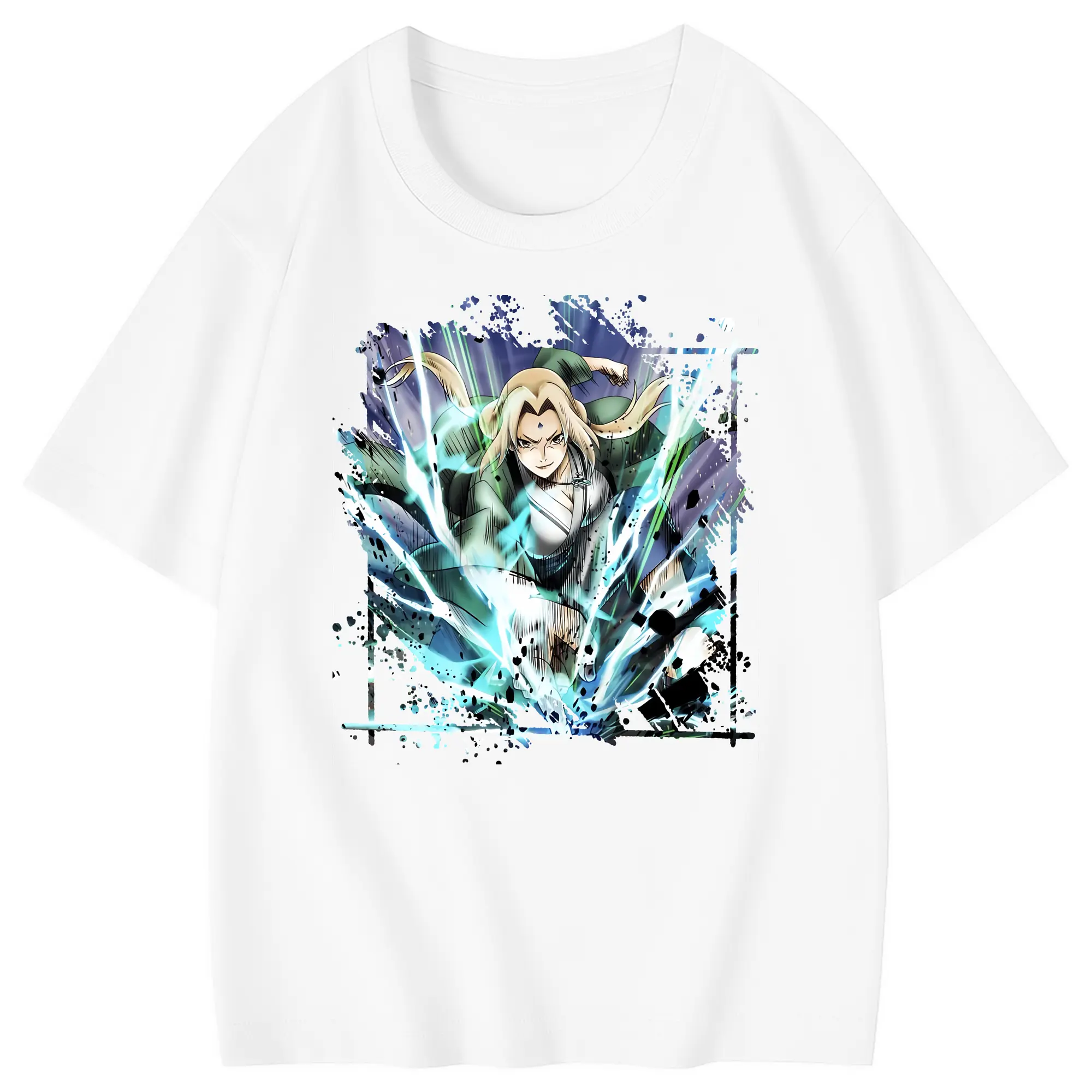 ナルト グッズ 綱手 - 綿100％ キッズTシャツ ・ フロントプリント ・ 快適 通気性 ・ スポーツ カジュアル 散歩用