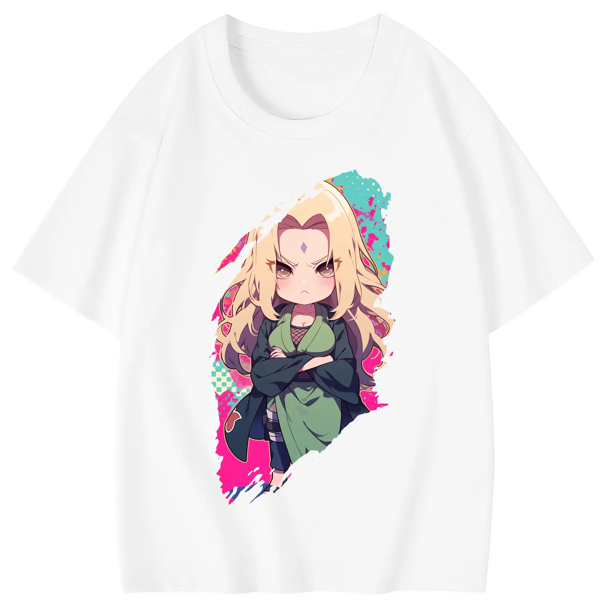ナルト グッズ 綱手 - 綿100％ キッズTシャツ ・ フロントプリント ・ 快適 通気性 ・ スポーツ カジュアル 散歩用