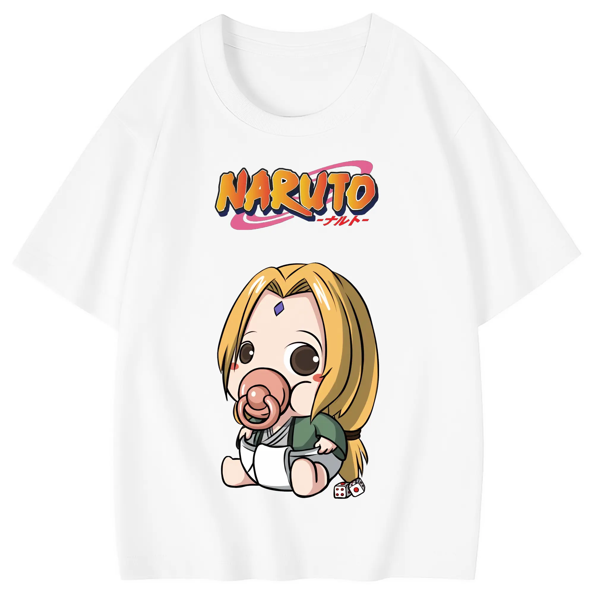 ナルト グッズ 綱手 - 綿100％ キッズTシャツ ・ フロントプリント ・ 快適 通気性 ・ スポーツ カジュアル 散歩用