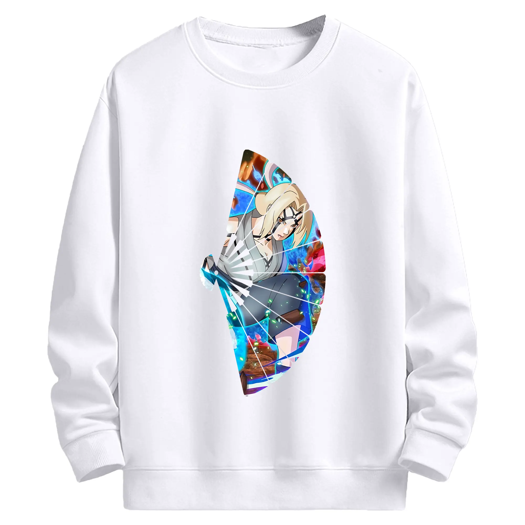 ナルト グッズ 綱手 - 高品質 クルーネック スウェット ・ コットン59％ ポリエステル41％ ・ ユニセックス 長袖 トレーナー ・ カジュアル デイリー スポーツ 散歩用