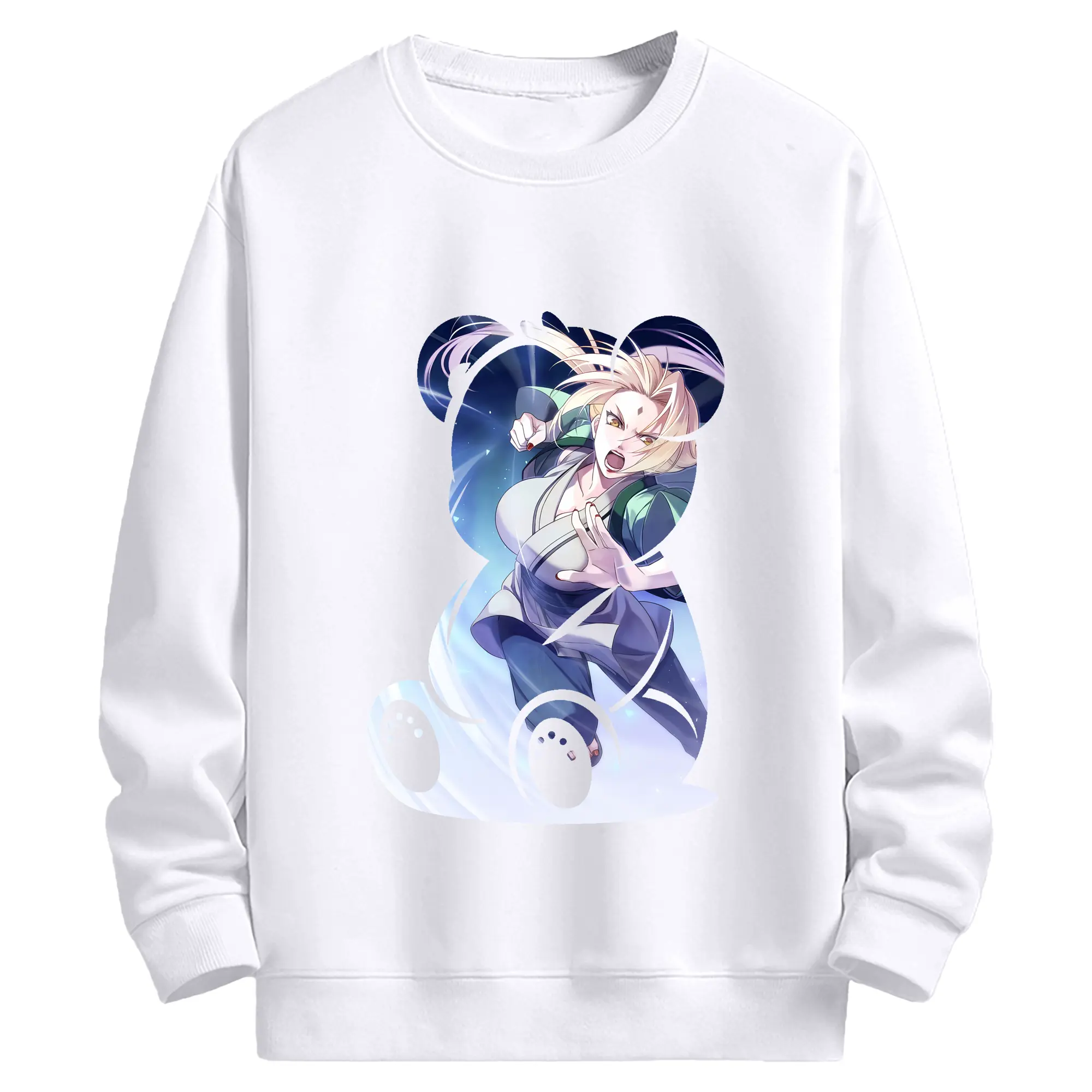 ナルト グッズ 綱手 - 高品質 クルーネック スウェット ・ コットン59％ ポリエステル41％ ・ ユニセックス 長袖 トレーナー ・ カジュアル デイリー スポーツ 散歩用