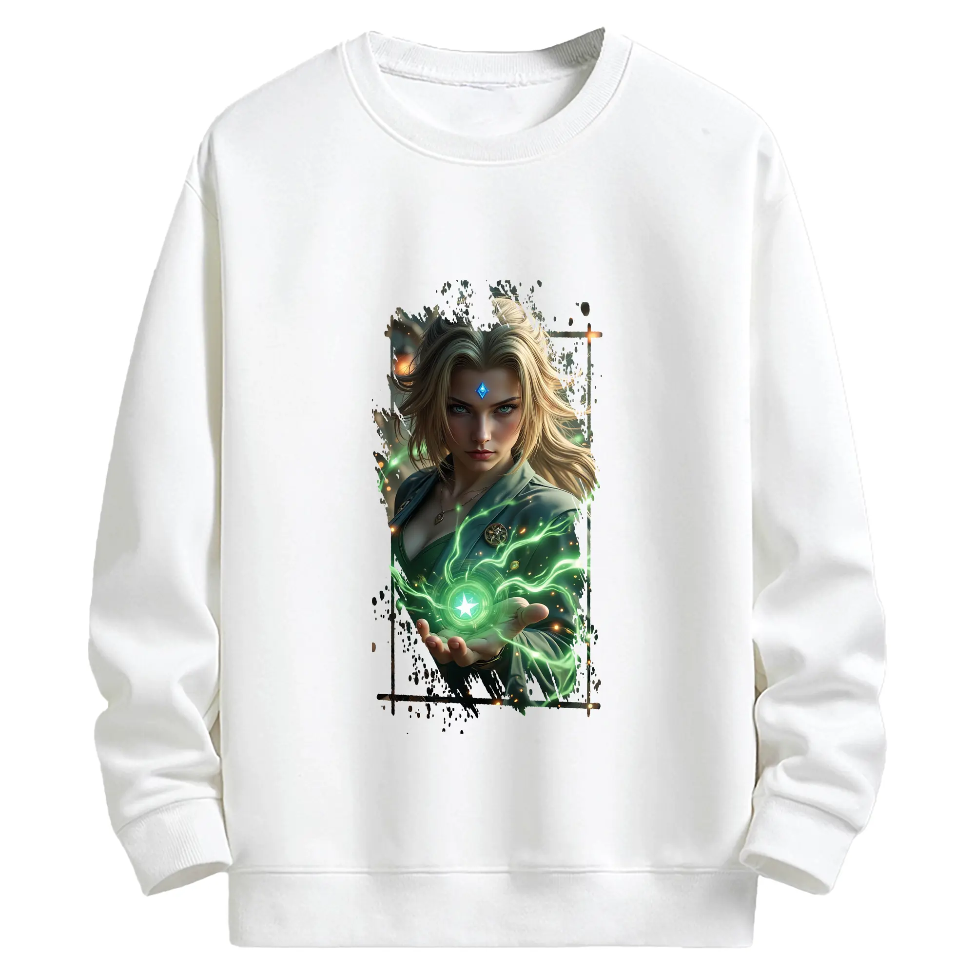 ナルト グッズ 綱手 - キッズ クルーネックスウェットシャツ ・ フロントプリント ・ 綿80％ ポリエステル20％ ・ 快適 通学 スポーツ 日常使い お散歩用