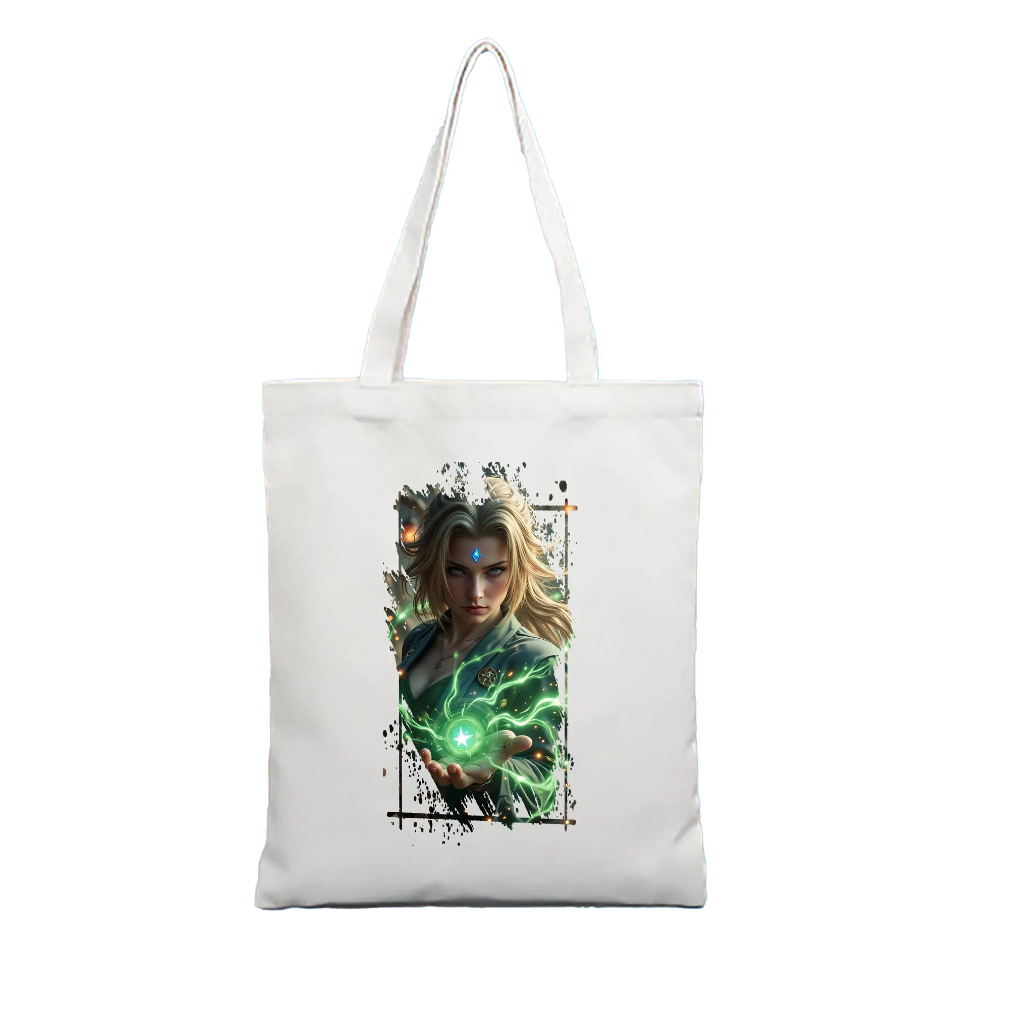 ナルト グッズ 綱手 - 縦型キャンバス手提げバッグ（トートバッグ） ・ キャンバス素材 ・ ショッピング用 ・ 軽量 丈夫 お手入れ簡単