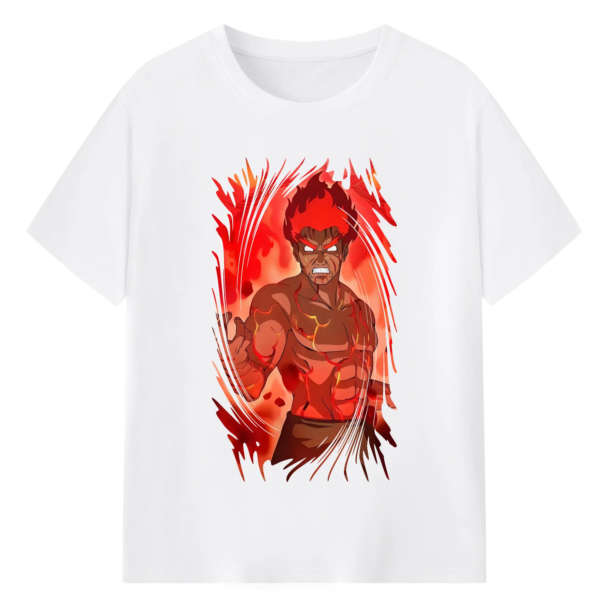 ナルト グッズ マイト・ガイ - 綿100％ 半袖Tシャツ ・ フロントプリント ・ 快適 通気性 ・ 日常使い 散歩 スポーツ用