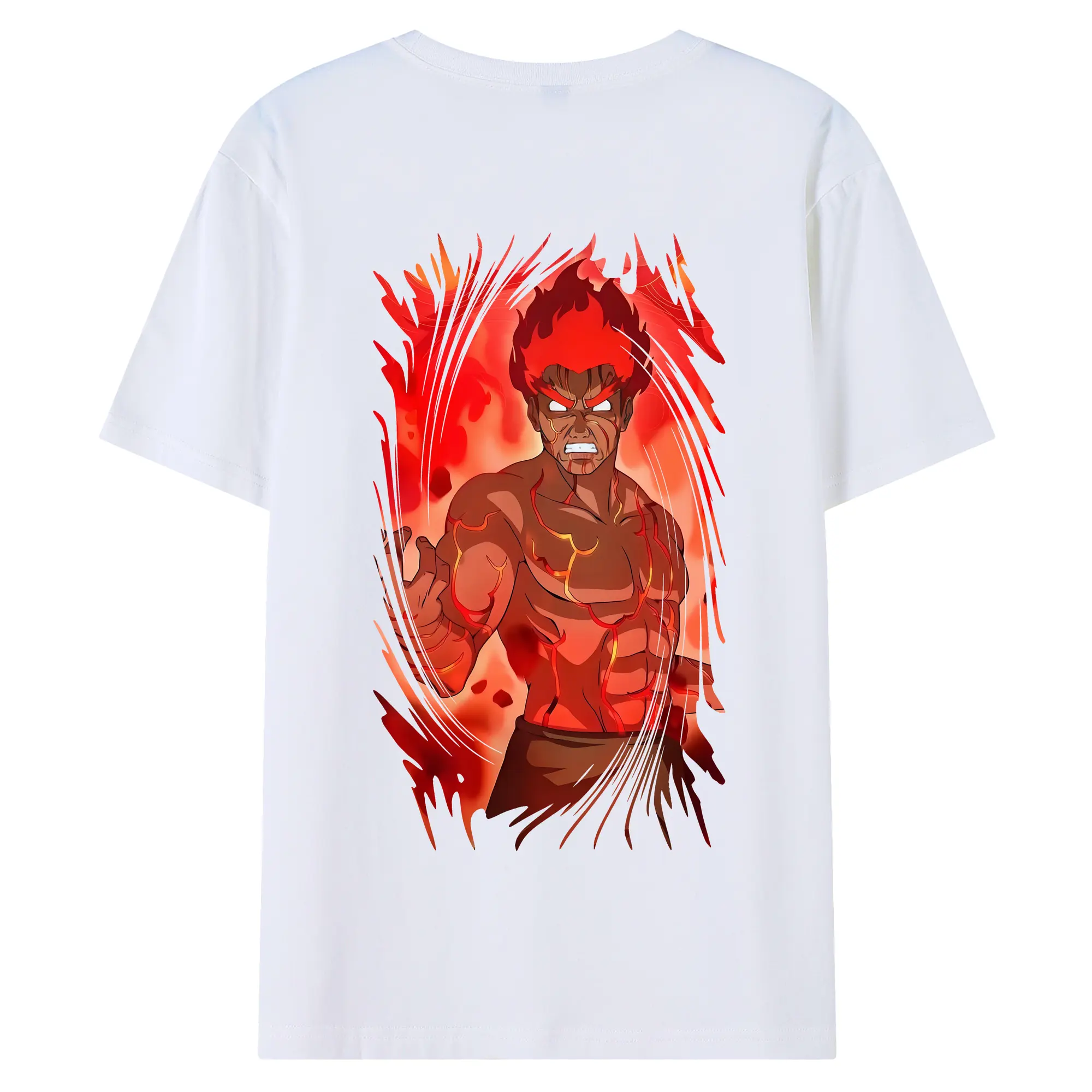 ナルト グッズ マイト・ガイ - 綿100％ 半袖Tシャツ ・ バックプリント ・ 快適 通気性 ・ 日常使い 散歩 スポーツ用