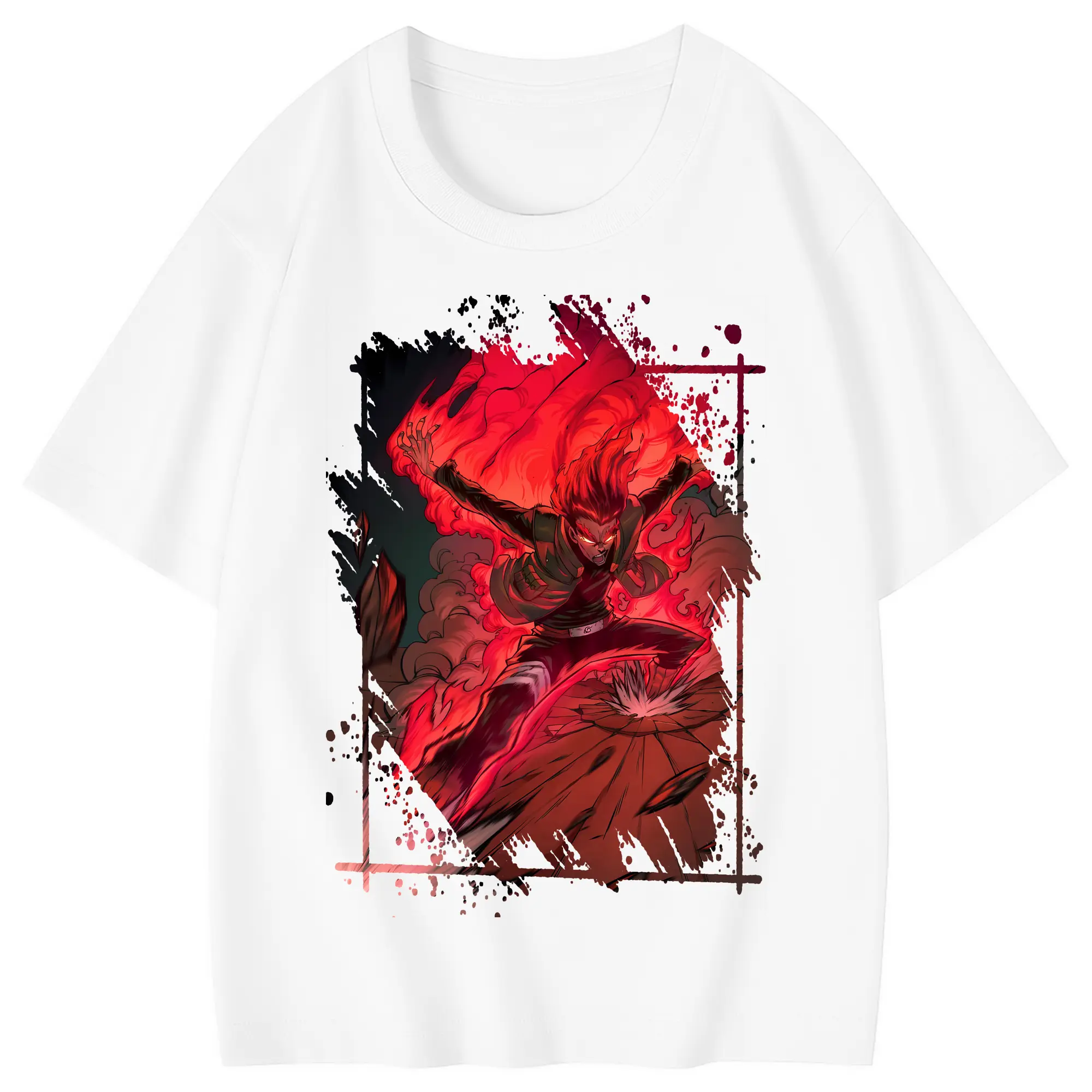 ナルト グッズ マイト・ガイ - 綿100％ キッズTシャツ ・ フロントプリント ・ 快適 通気性 ・ スポーツ カジュアル 散歩用