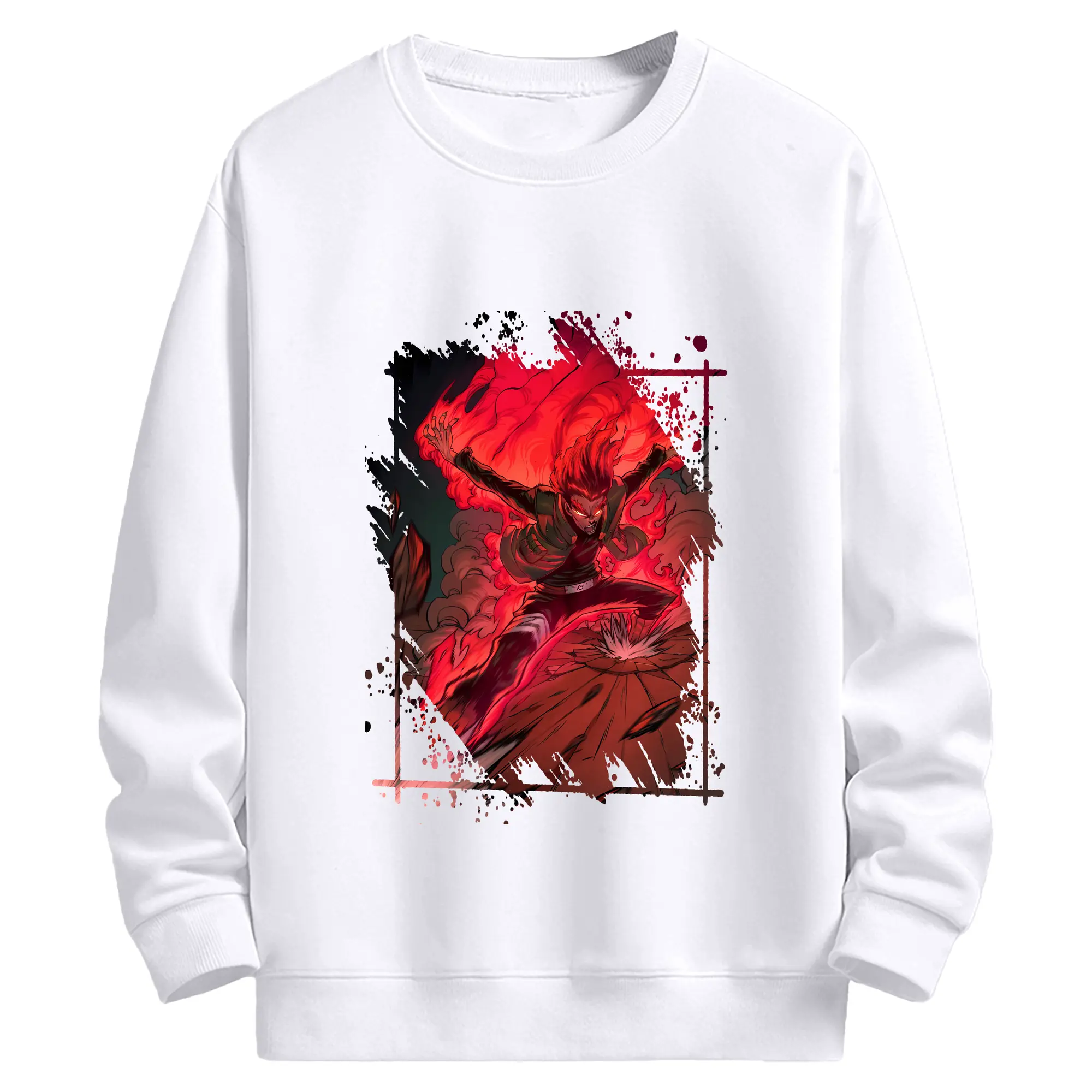 ナルト グッズ マイト・ガイ - 高品質 クルーネック スウェット ・ コットン59％ ポリエステル41％ ・ ユニセックス 長袖 トレーナー ・ カジュアル デイリー スポーツ 散歩用