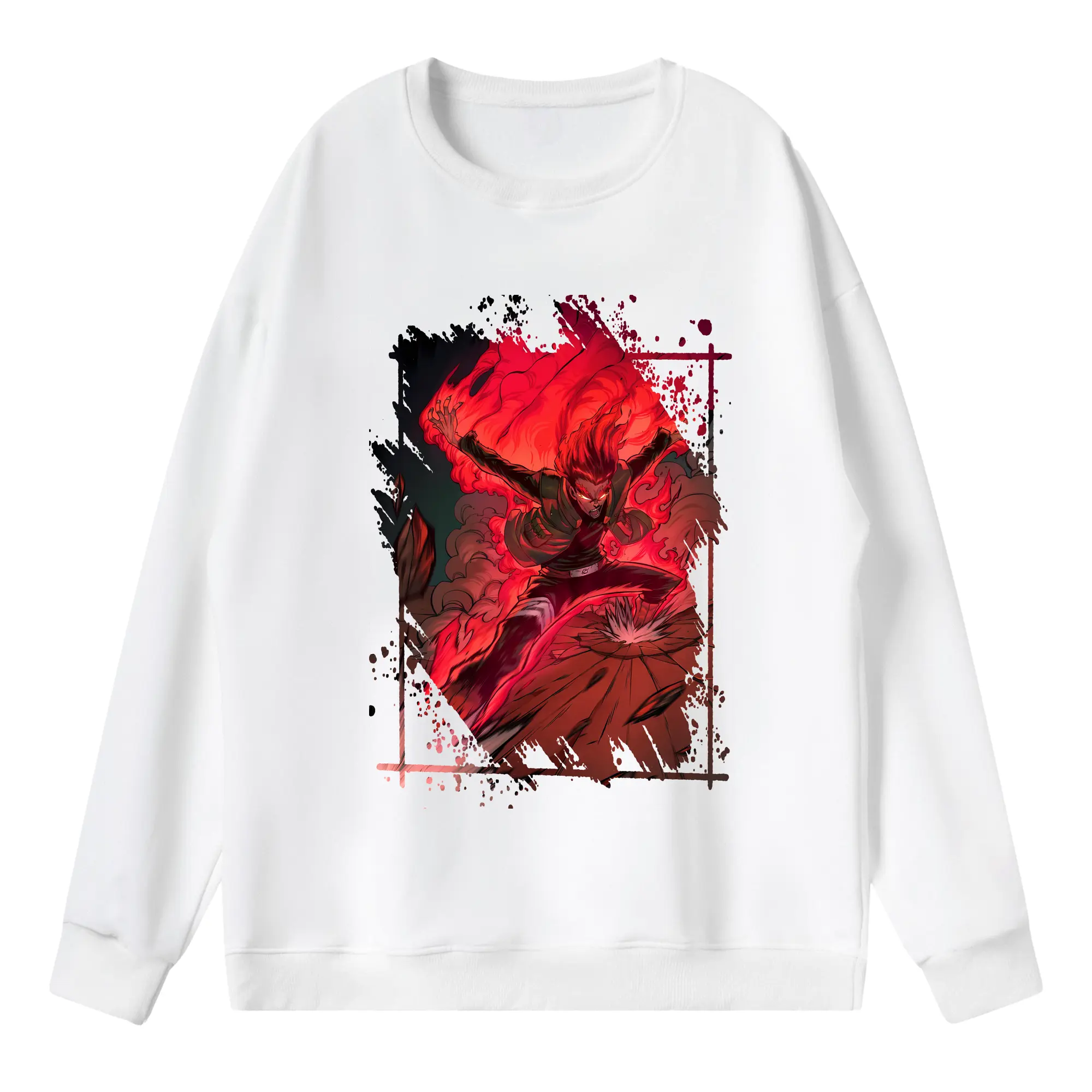 ナルト グッズ マイト・ガイ - 薄手 クルーネック スウェット 裏毛260g · ポリエステル 春秋向け カジュアル 男女兼用 · トレーナー デイリー スポーツ 散歩に最適