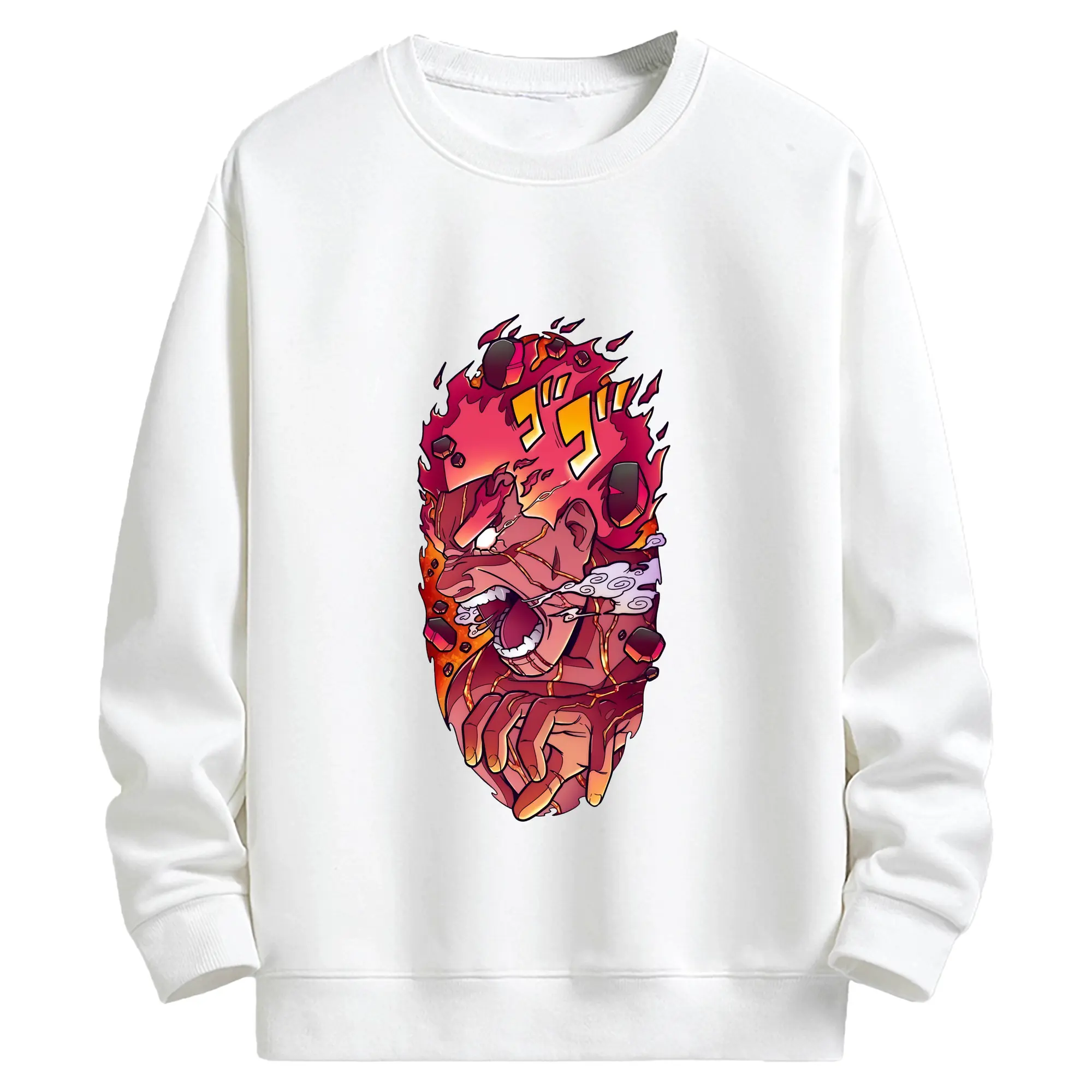 ナルト グッズ マイト・ガイ - キッズ クルーネックスウェットシャツ ・ フロントプリント ・ 綿80％ ポリエステル20％ ・ 快適 通学 スポーツ 日常使い お散歩用