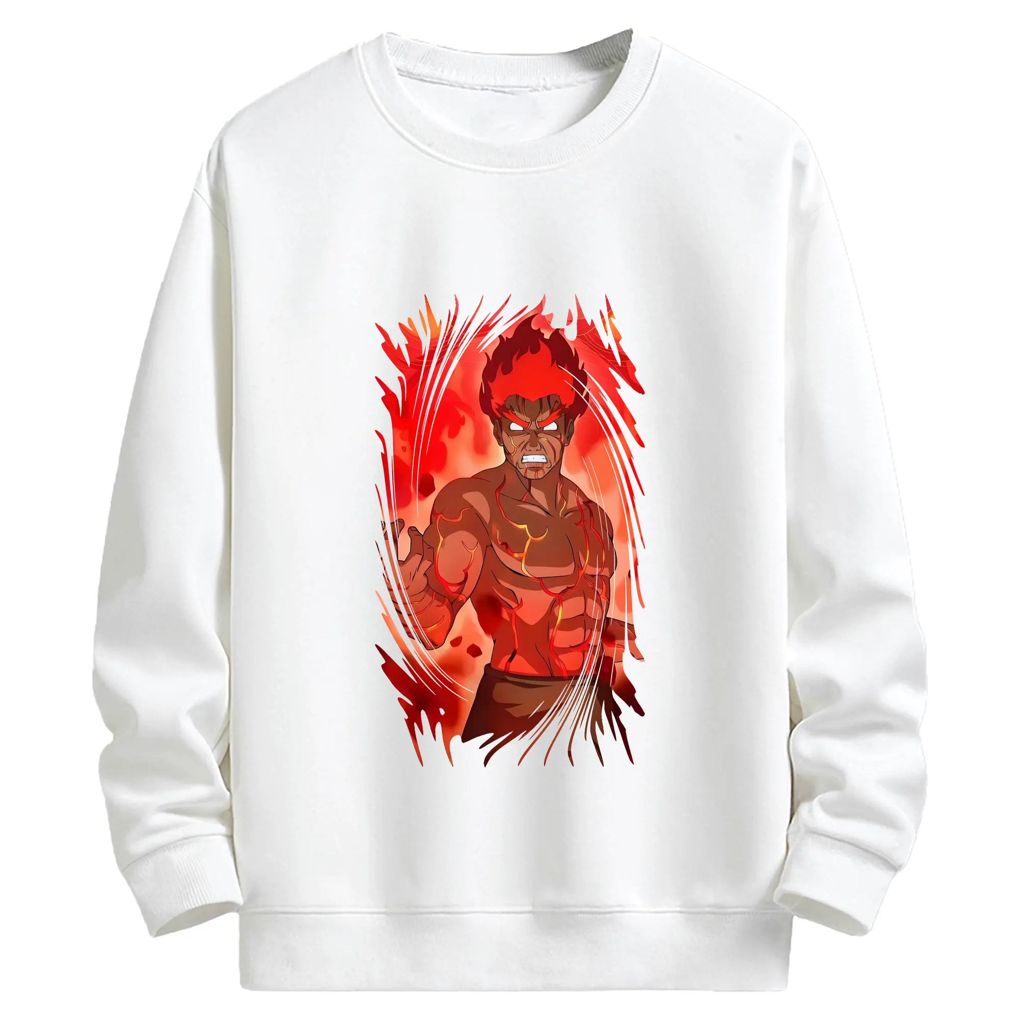 ナルト グッズ マイト・ガイ - キッズ クルーネックスウェットシャツ ・ フロントプリント ・ 綿80％ ポリエステル20％ ・ 快適 通学 スポーツ 日常使い お散歩用