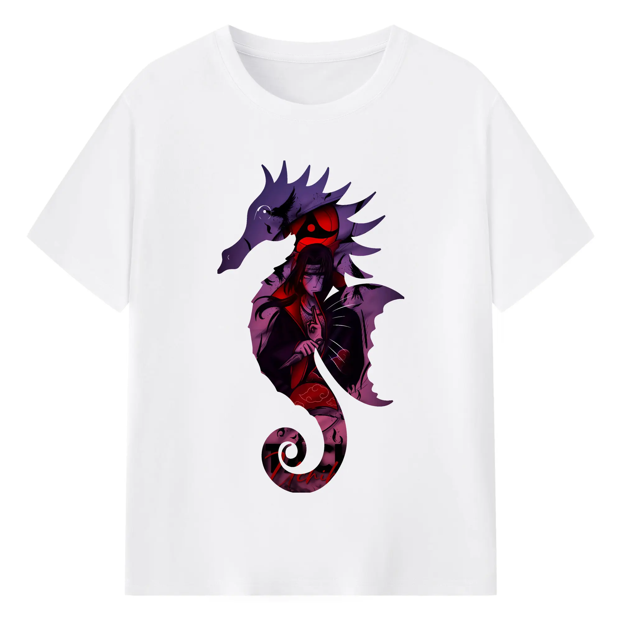 ナルト グッズ うちは イタチ - 綿100％ 半袖Tシャツ ・ フロントプリント ・ 快適 通気性 ・ 日常使い 散歩 スポーツ用