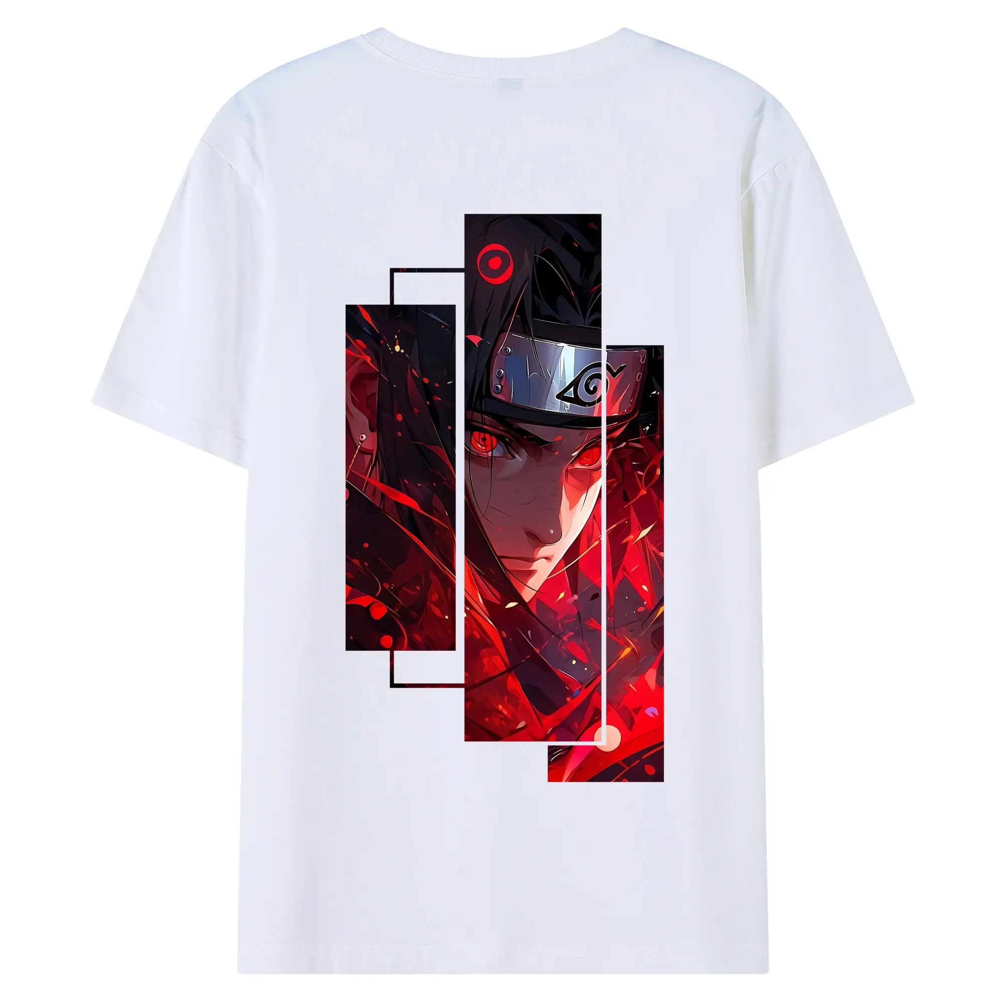 ナルト グッズ うちは イタチ - 綿100％ 半袖Tシャツ ・ バックプリント ・ 快適 通気性 ・ 日常使い 散歩 スポーツ用